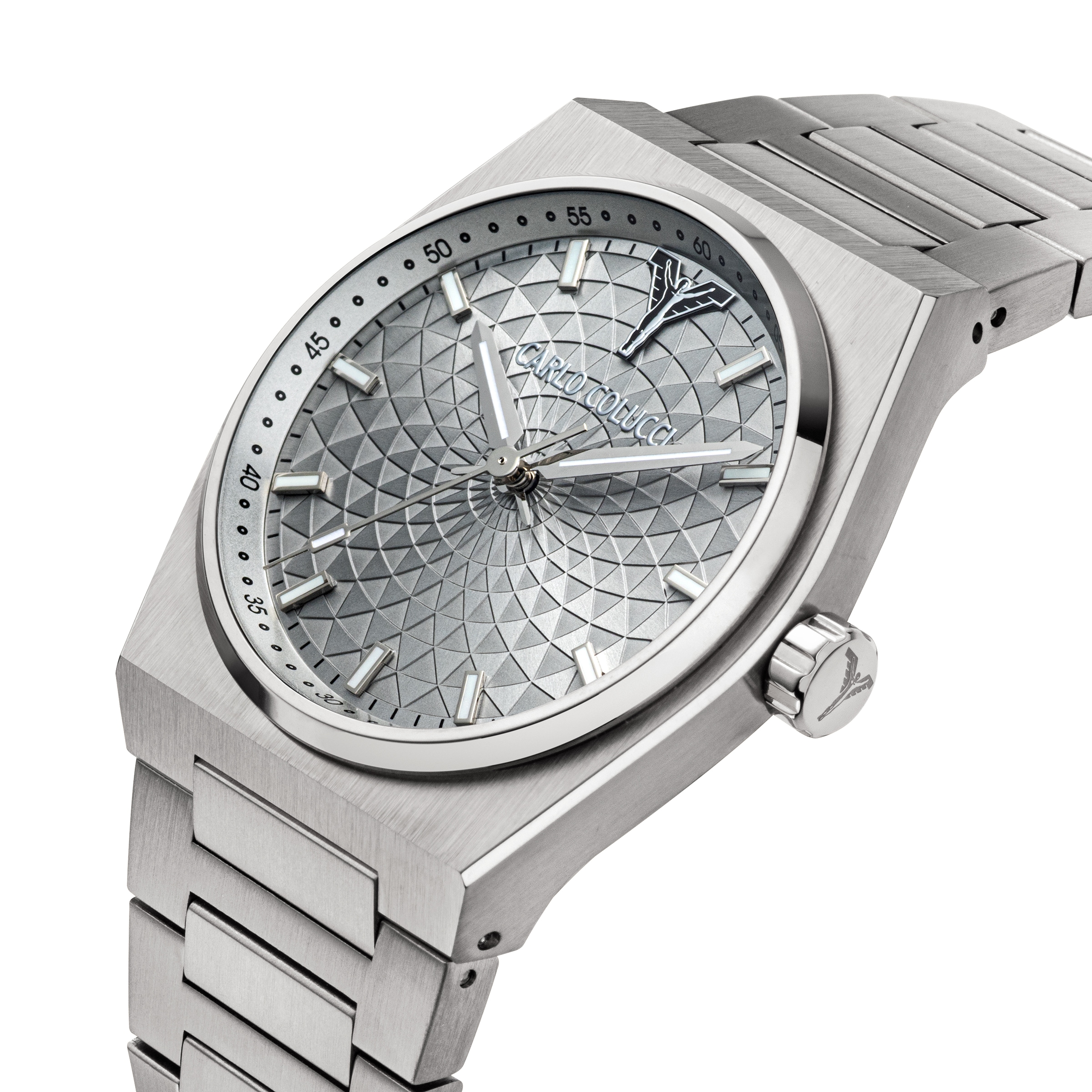 CARLO COLUCCI Quarzuhr Armbanduhr, Herrenuhr, Edelstahlarmband, analog