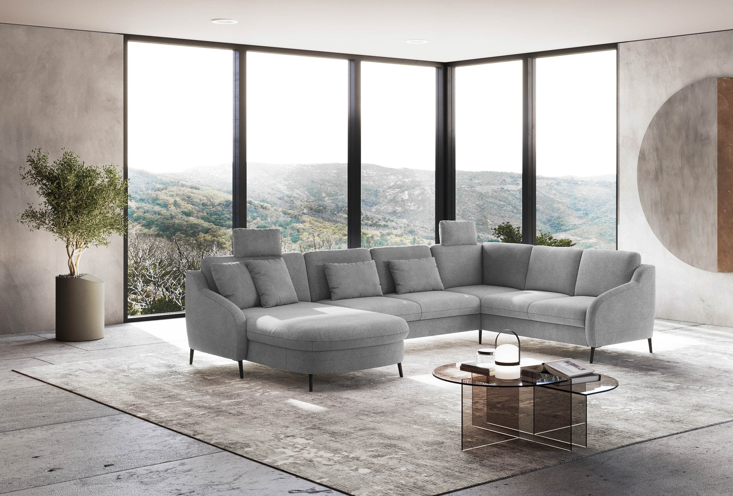 sit&more Wohnlandschaft »Soul U-Form«, wahlweise mit Bettfunktion und Bettkasten oder Schubkasten