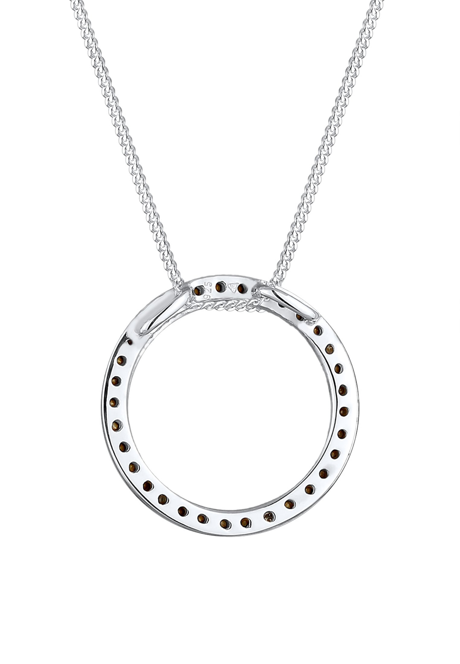 Elli Silberkette »Halskette Kreis 925 Silber^, mit Kristallen von Swarovski®«