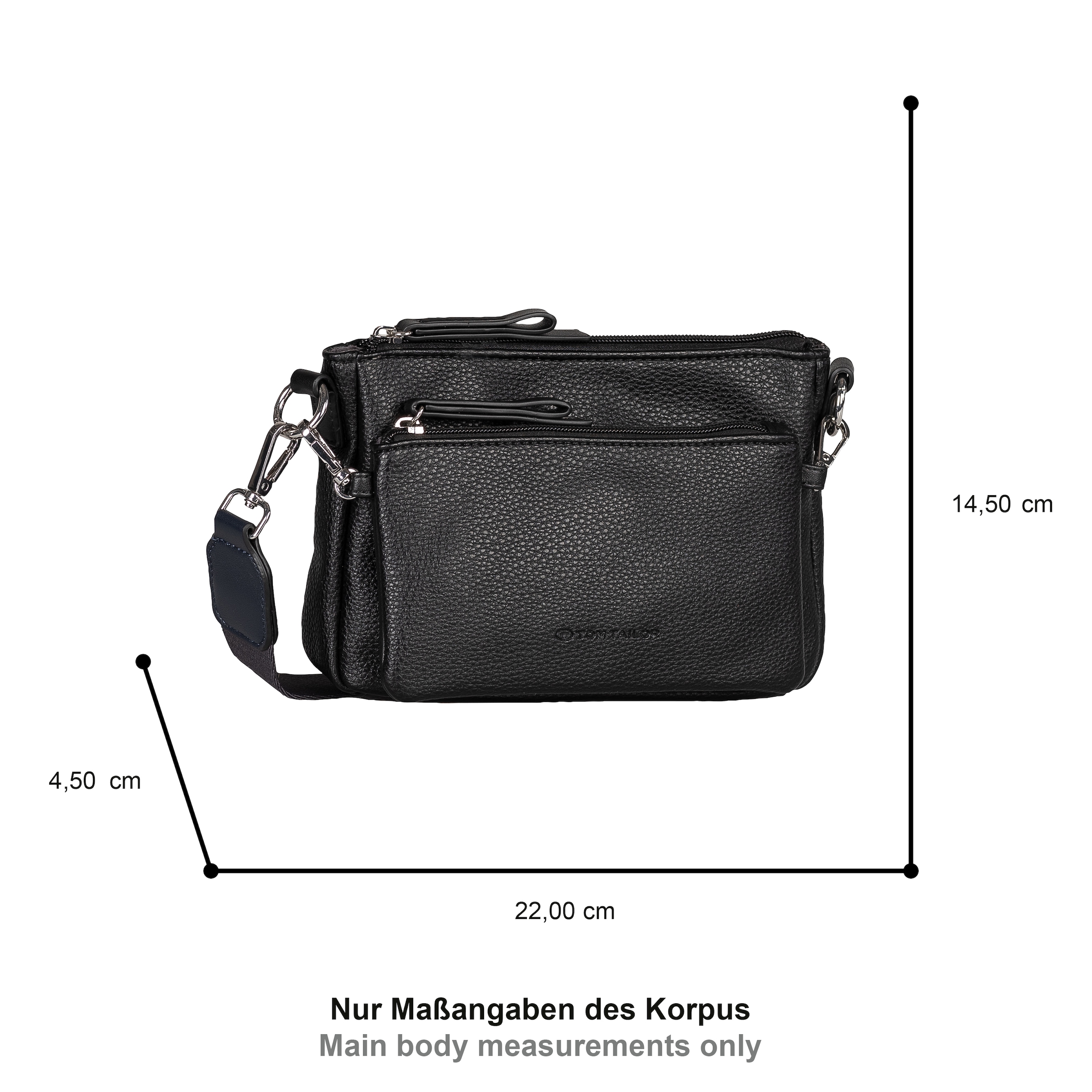TOM TAILOR Umhängetasche »Jamila« moderne 2-in-1 Tasche mit Vortasche auch als Umhängetasche tragbar