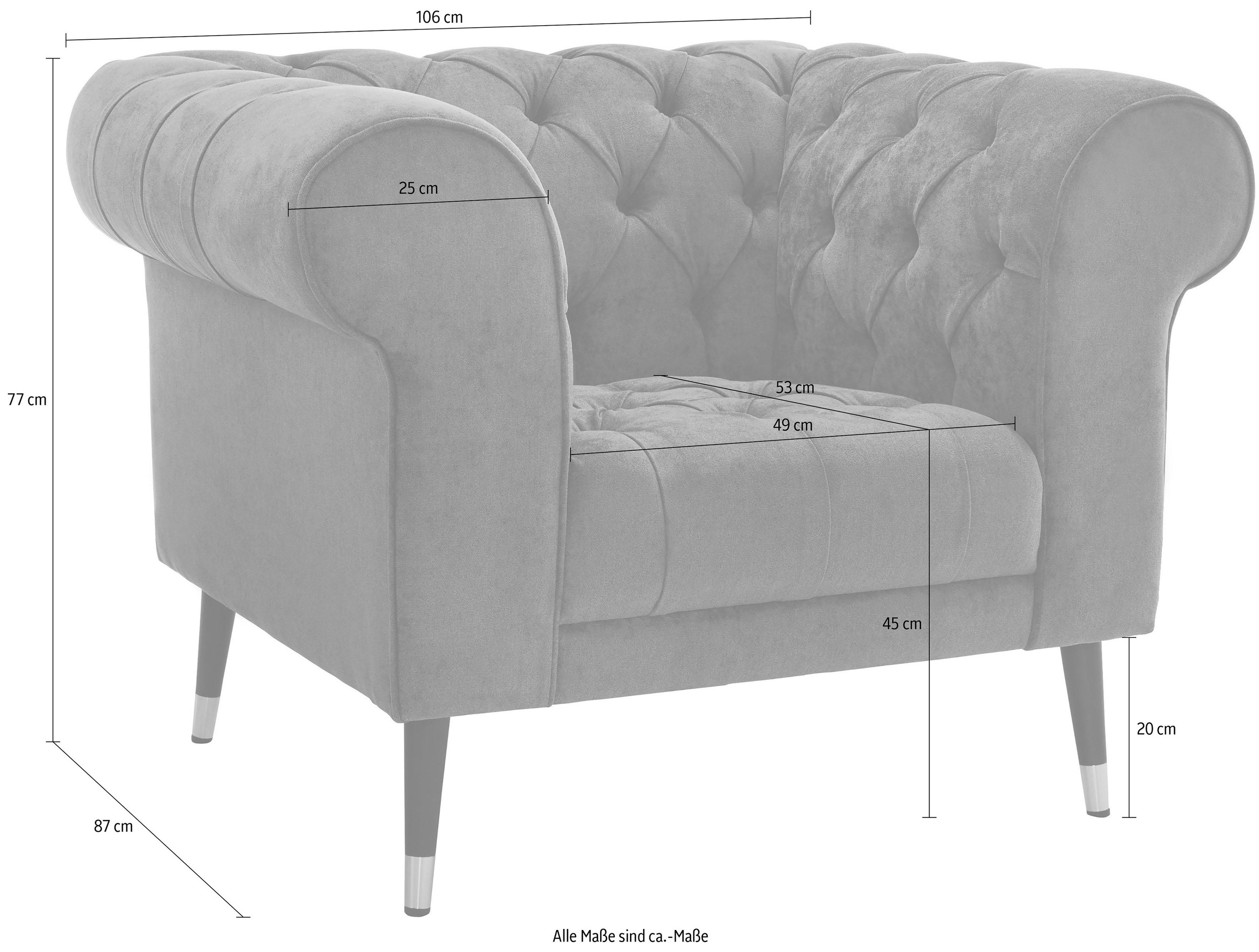 Guido Maria Kretschmer Home&Living Loveseat »Tinnum Loveseat, Chesterfield Sessel«