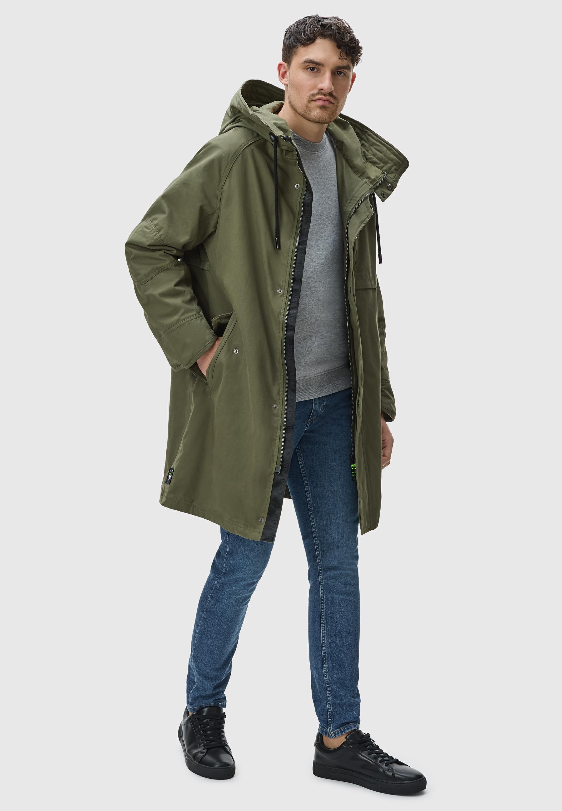 Stone Harbour Kurzmantel »Kurzmantel Yaroon« Cooler Herren Übergangsmantel mit großer Kapuze