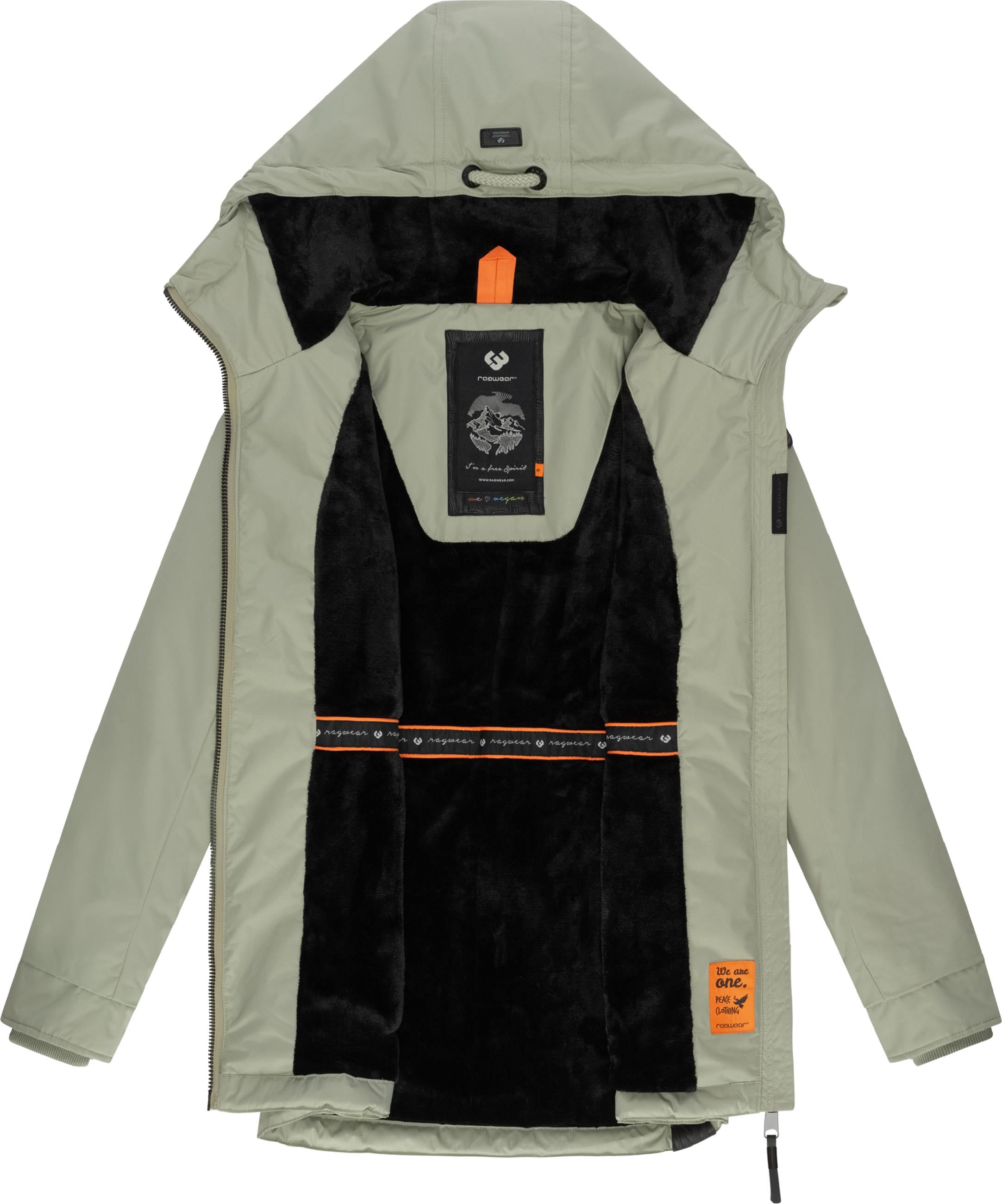 Ragwear Winterjacke »Winterjacke Zuzka Winter«, mit Kapuze, Wasserdichter Winterparka mit Teddyfleece Innenfutter