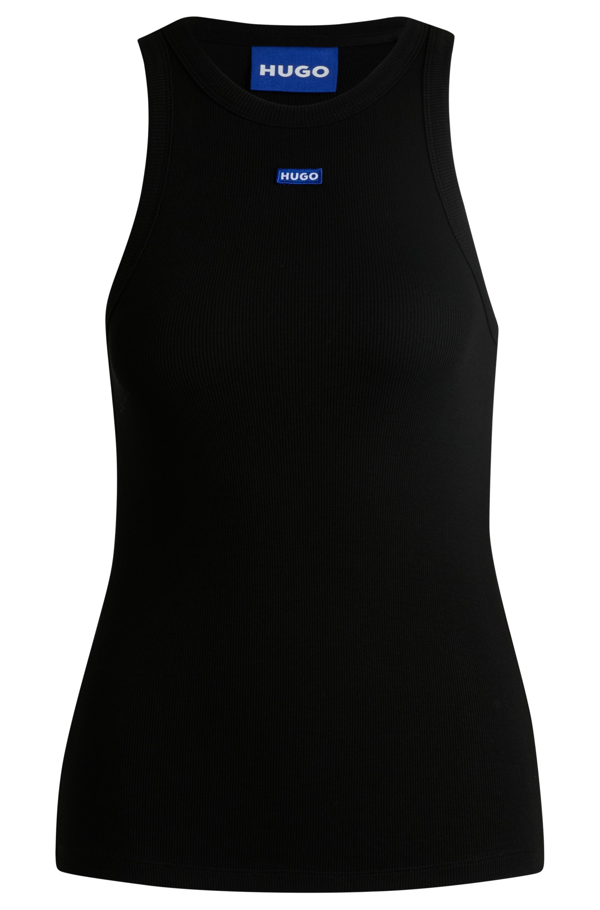 HUGO Blue Tanktop »Easy Tank«, Rippware aus Baumwollmischung mit Elasthan