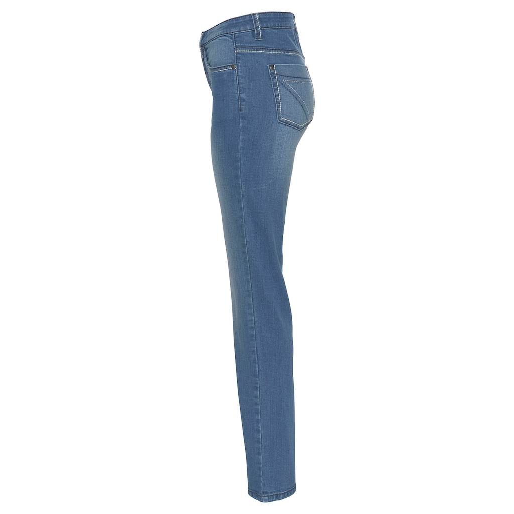Arizona Gerade Jeans »Comfort-Fit«, High Waist mit Kontrastnähten
