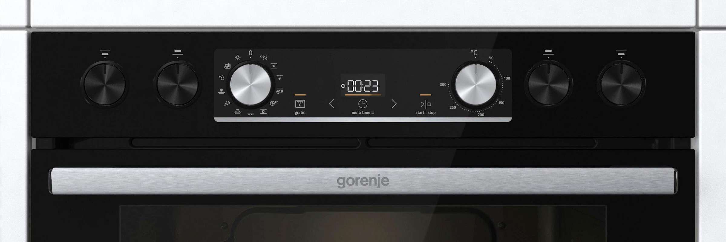 GORENJE Induktions Herd-Set »BCIX6737E05BG«, mit 1-fach-Teleskopauszug, Aqua Clean