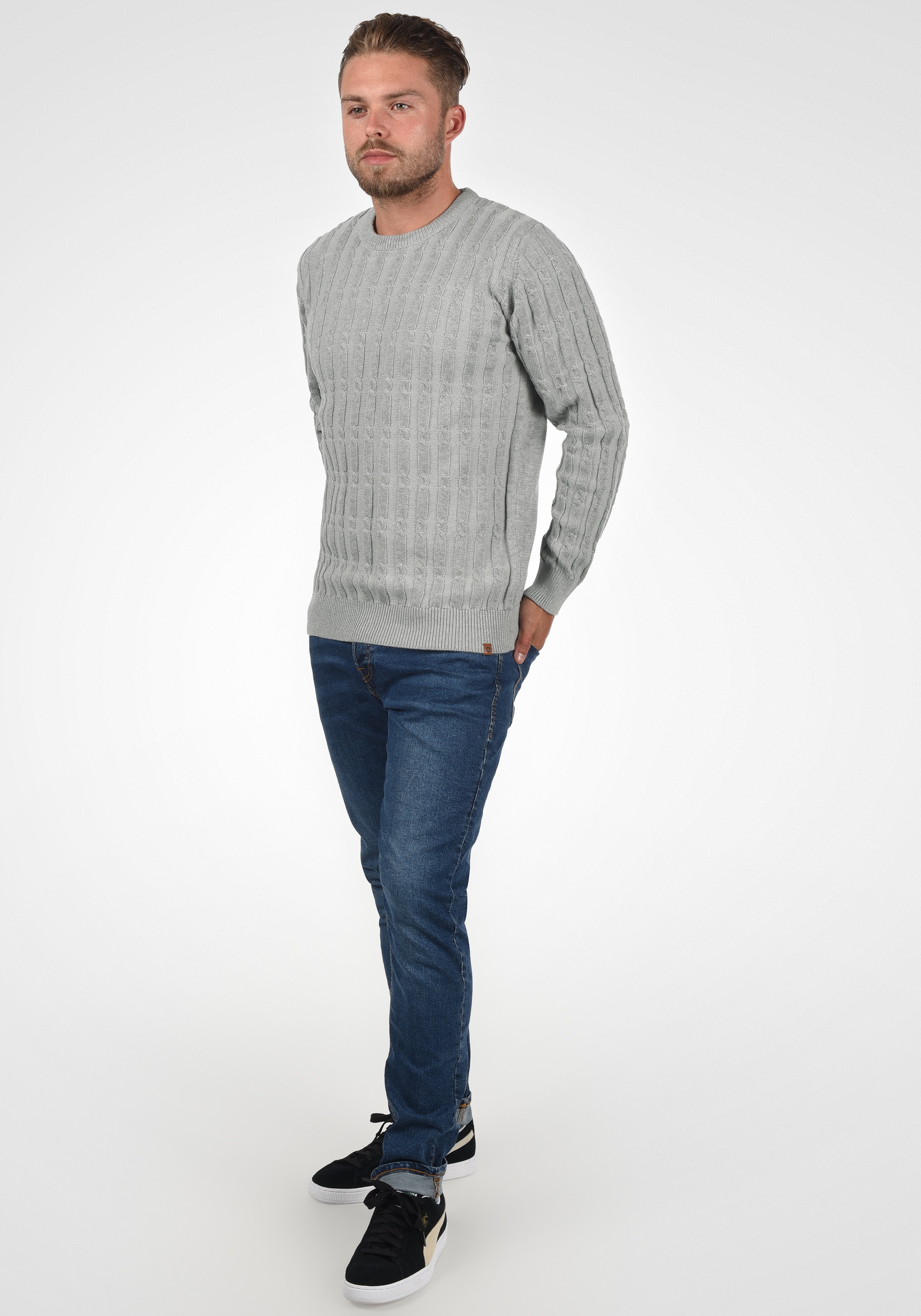 Indicode Strickfleece-Pullover »Strickpullover IDPauletta«