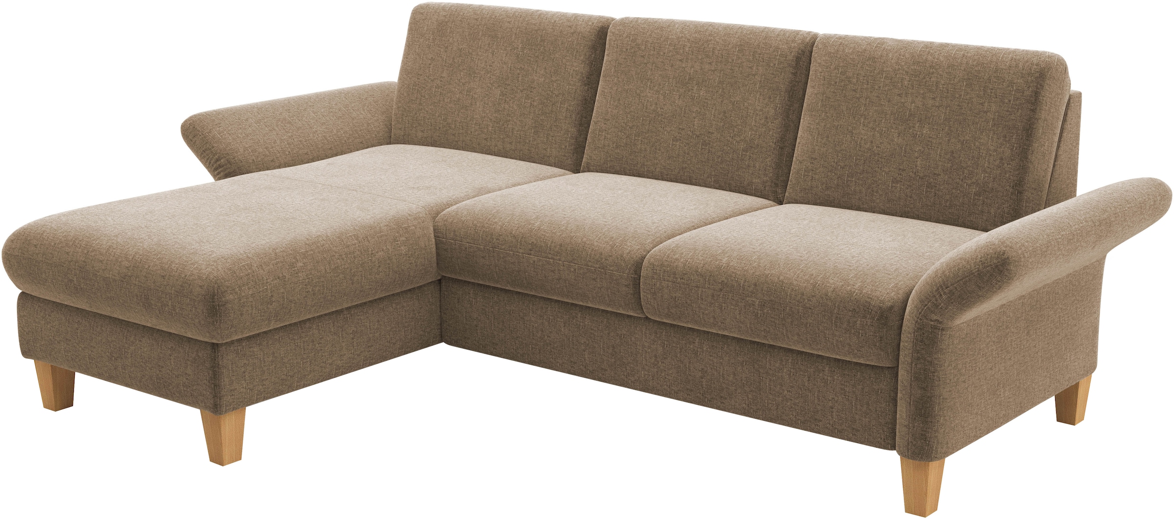 Home affaire Ecksofa »Rochelle«, wahlweise mit Armteilverstellung, Bettfunktion und Bettkasten