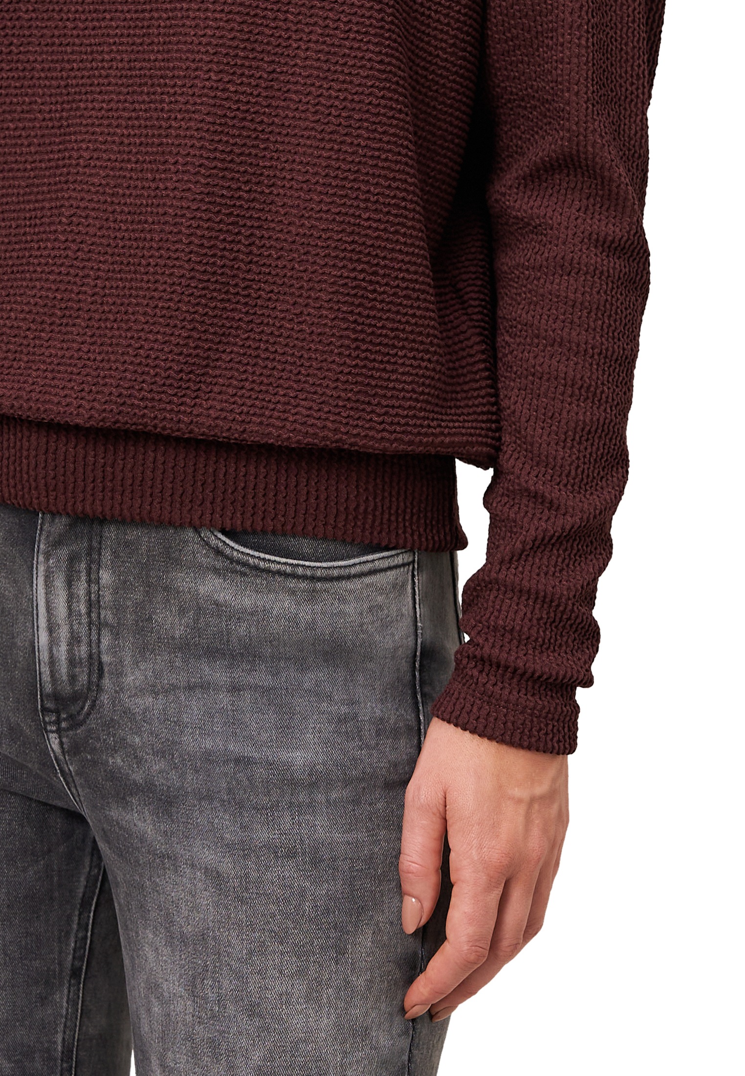 Zero Langarmshirt »Jerseyshirt strukturiert langarm«