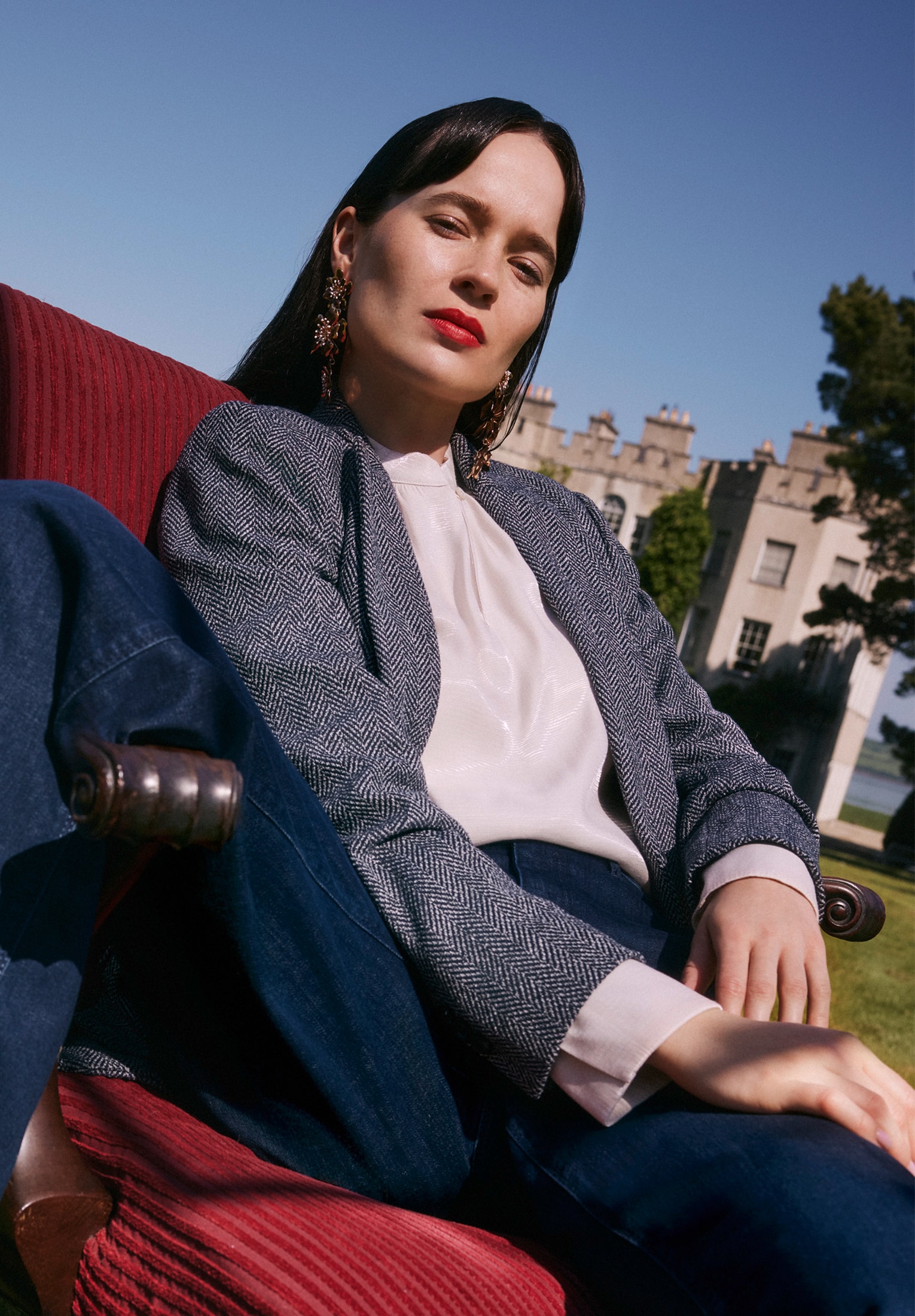 Betty&Co Longblazer »Longblazer mit Taschen«