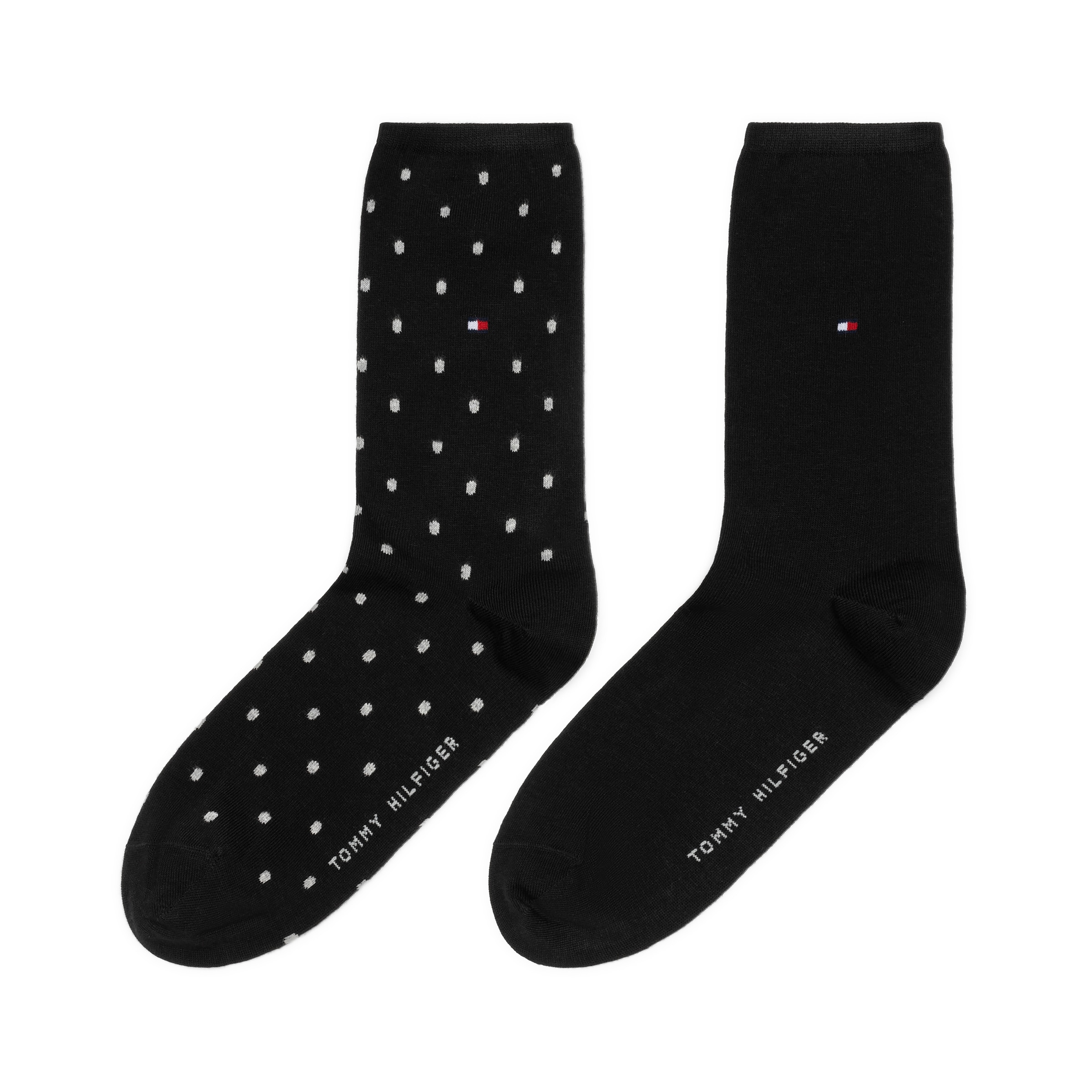Tommy Hilfiger Socken »TH WOMEN SOCK DOT 2P«, (2 Paar), mit feinem Rippenbündchen und Logostickerei