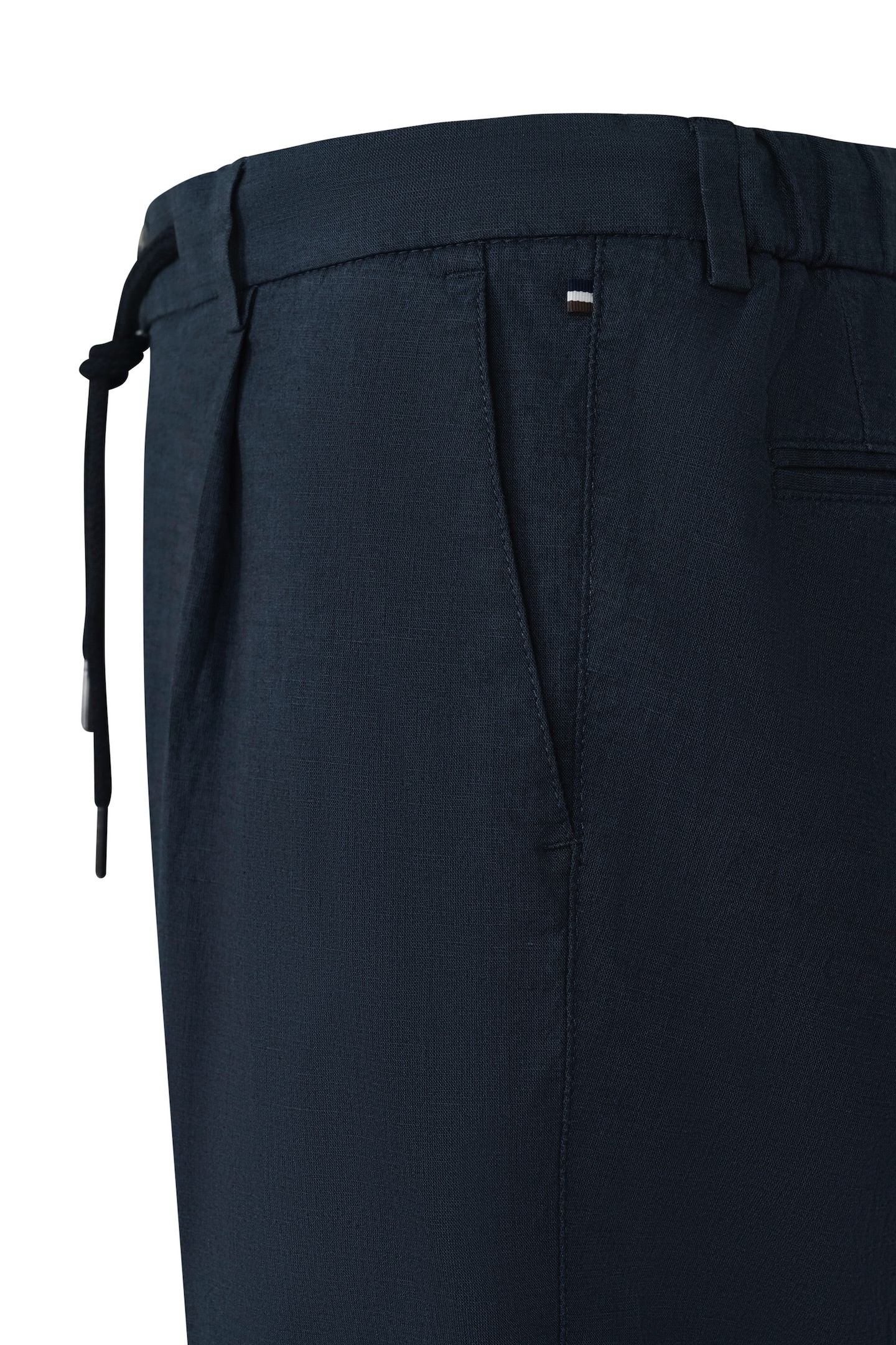 bugatti Bundfaltenhose, mit Baumwoll-Leinen-Mix