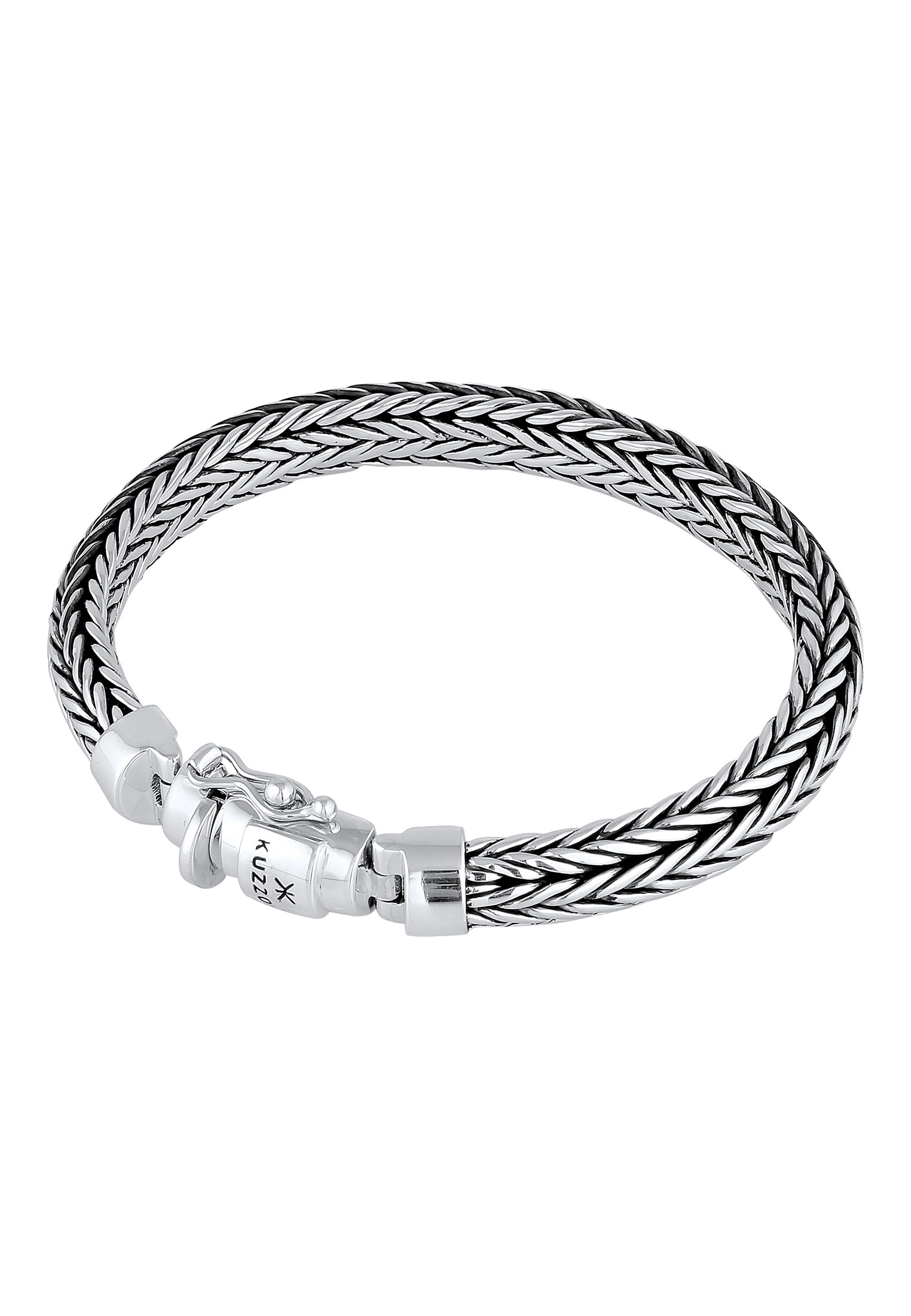 Kuzzoi Armkette »Armband Herren oxidiert Kastenverschluss 925 Silber«