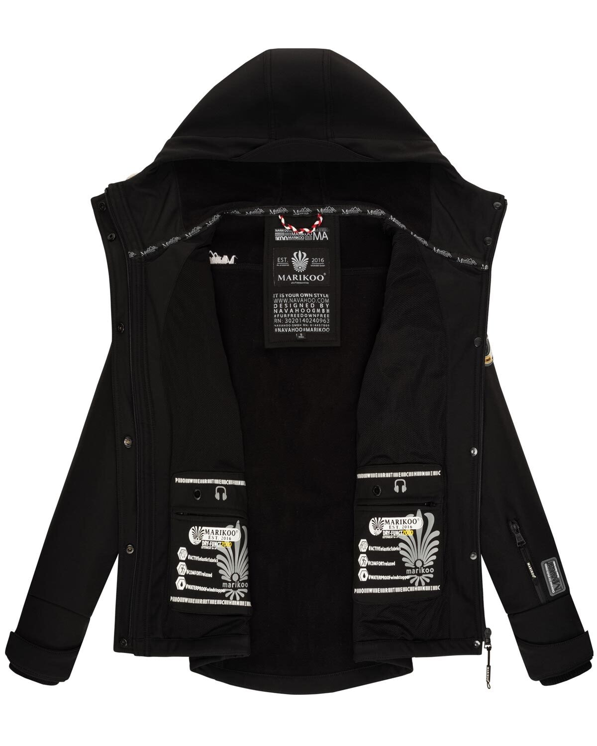 Marikoo Softshelljacke »Marikoo Kleinezicke Damen Softshell Jacke B864«