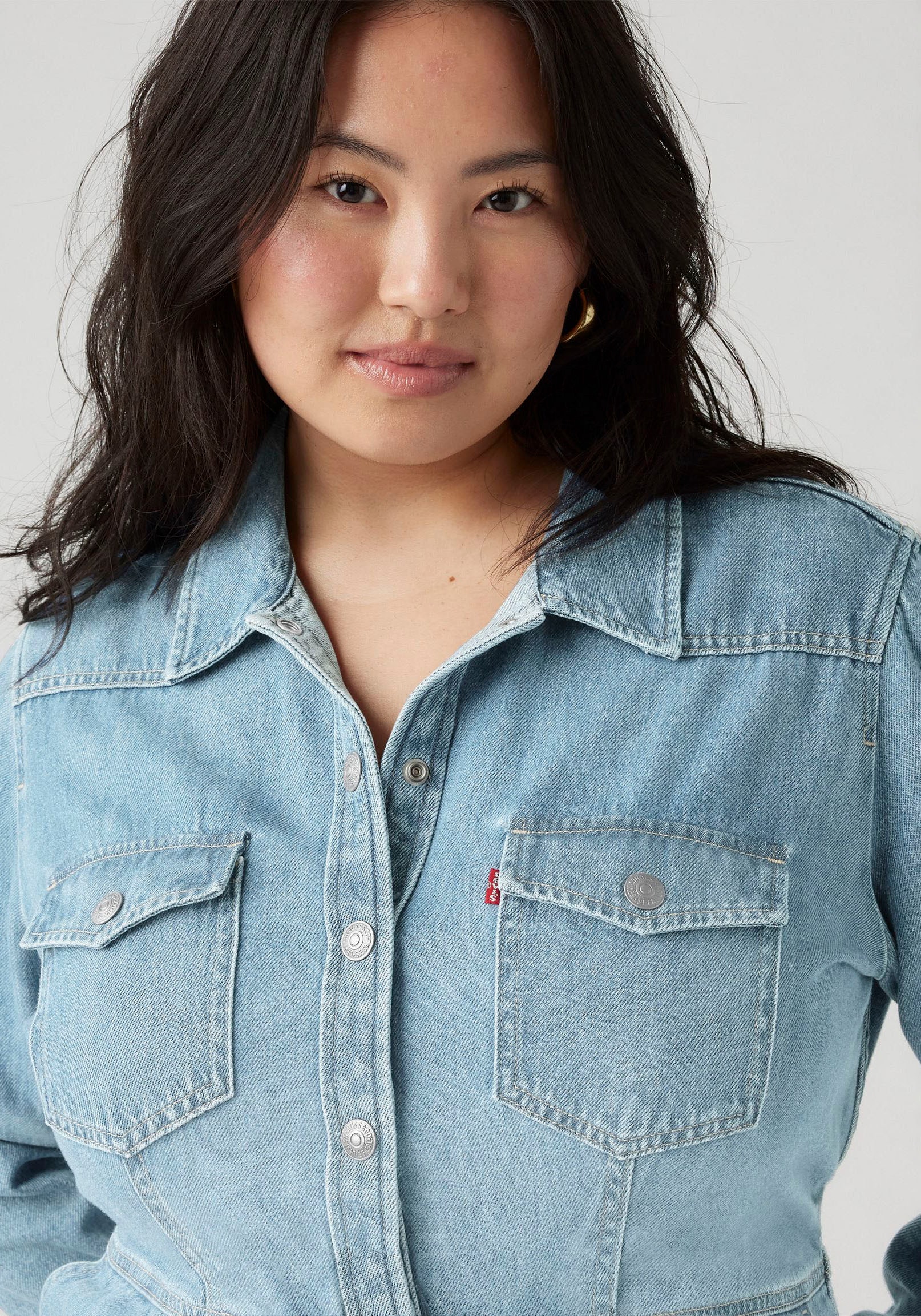 Levi's® Plus Jeanskleid, aus klassischem Baumwolldenim