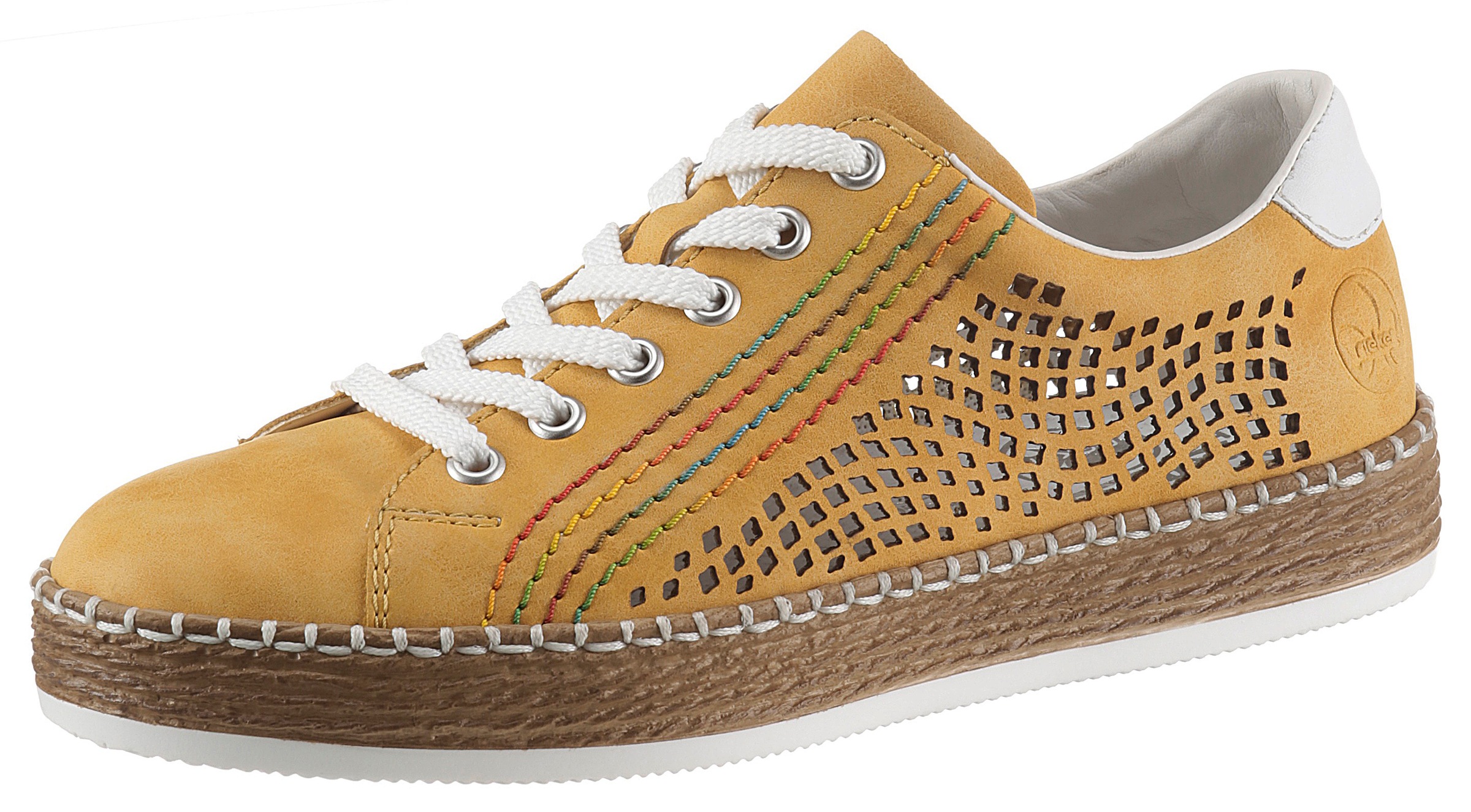 Rieker Plateausneaker, mit kontrastfarbenen Nähten