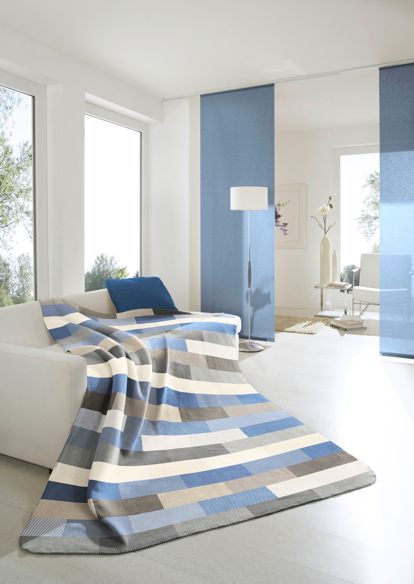 Biederlack Wohndecke »Interlocked«, aus Recycling-Garnen hergestellt