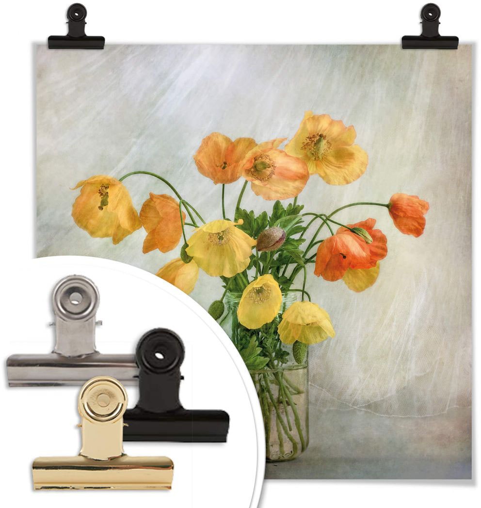 Orange bei Wall-Art Gelb«, Blumen, St.), Wandbild, »Mohnblumen Poster Poster, OTTO (1 Wandposter Bild,
