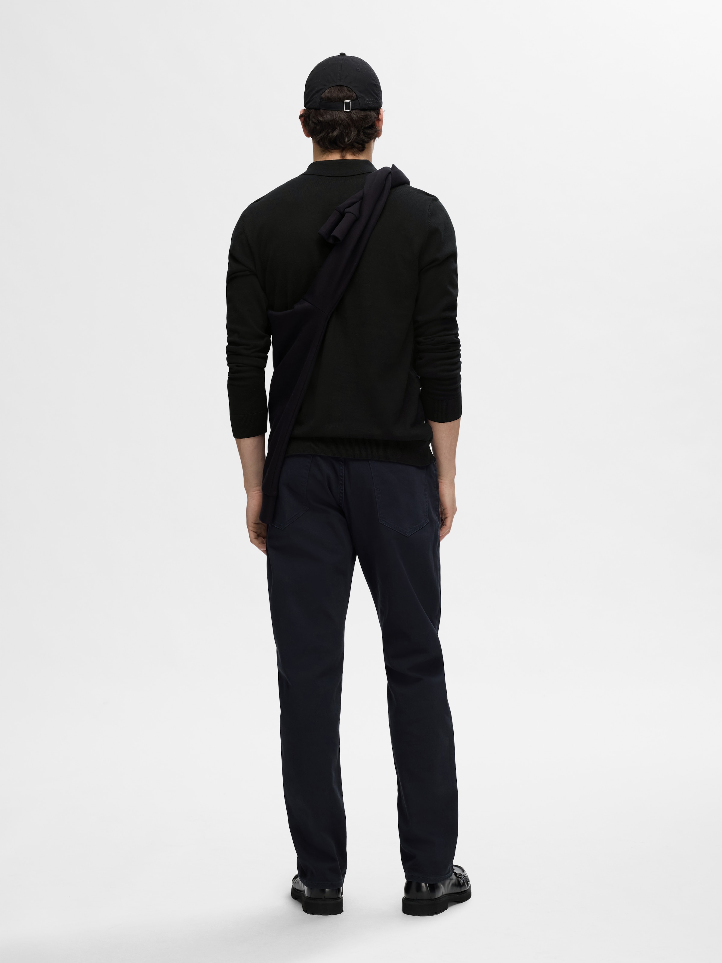 SELECTED HOMME Polokragenpullover »SLHBERG LS HALF ZIP POLO NOOS«