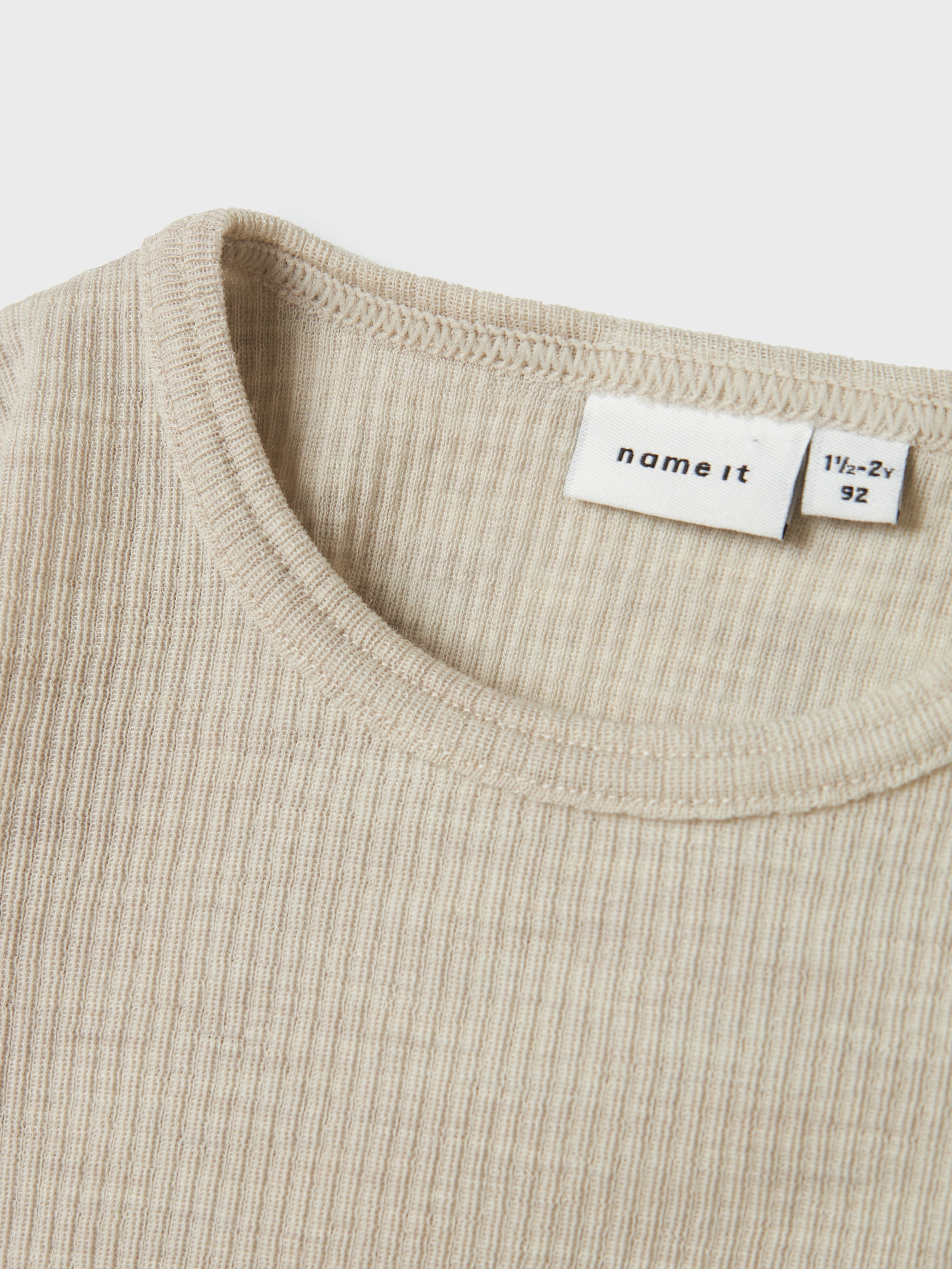 Name It Langarmshirt »NMNWAX WOOL RIB LS TOP NOOS«, aus reiner Merinowolle