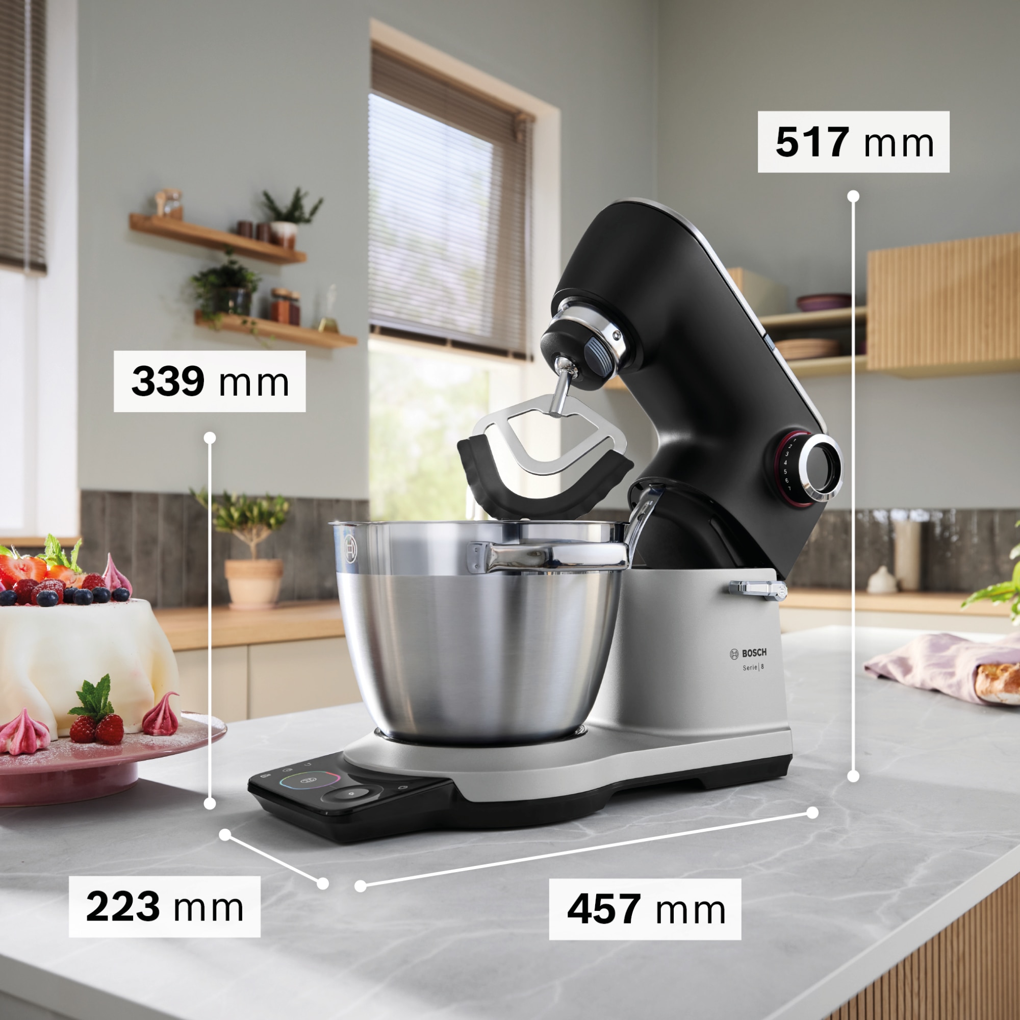 BOSCH Küchenmaschine »MUMS8ZS18« 7 Automatikprogramme, Timer, Vollmetallgehäuse, Edelstahl-Rührer