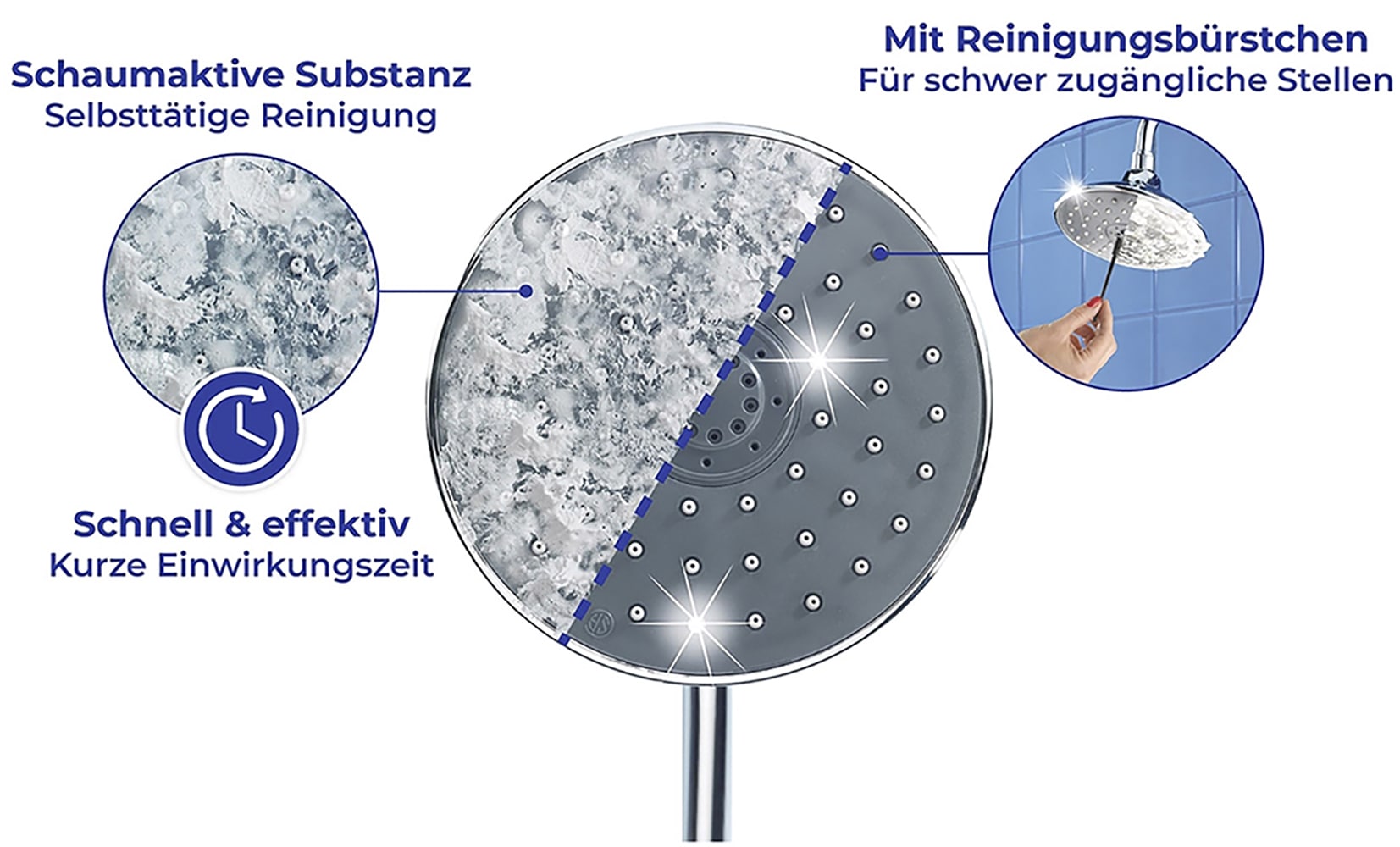 Maximex Reinigungs-Set »Entkalkungsgel mit Bürste«, für Armaturen, Duschköpfe, Glaskeramikfelder, je 125 ml, Zitrusduft