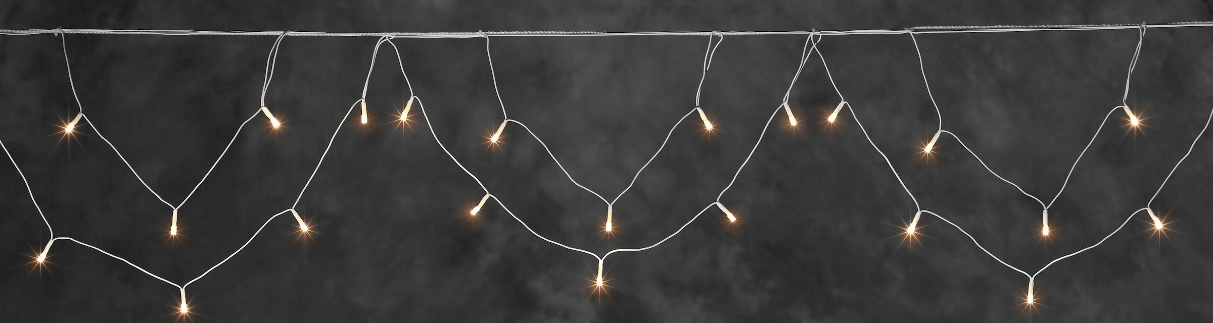 KONSTSMIDE LED-Lichtervorhang »Weihnachtsdeko bei weißes Außentrafo, OTTO online kaufen LED Dachrinnenlichterkette, Kabel aussen«, Bogenform
