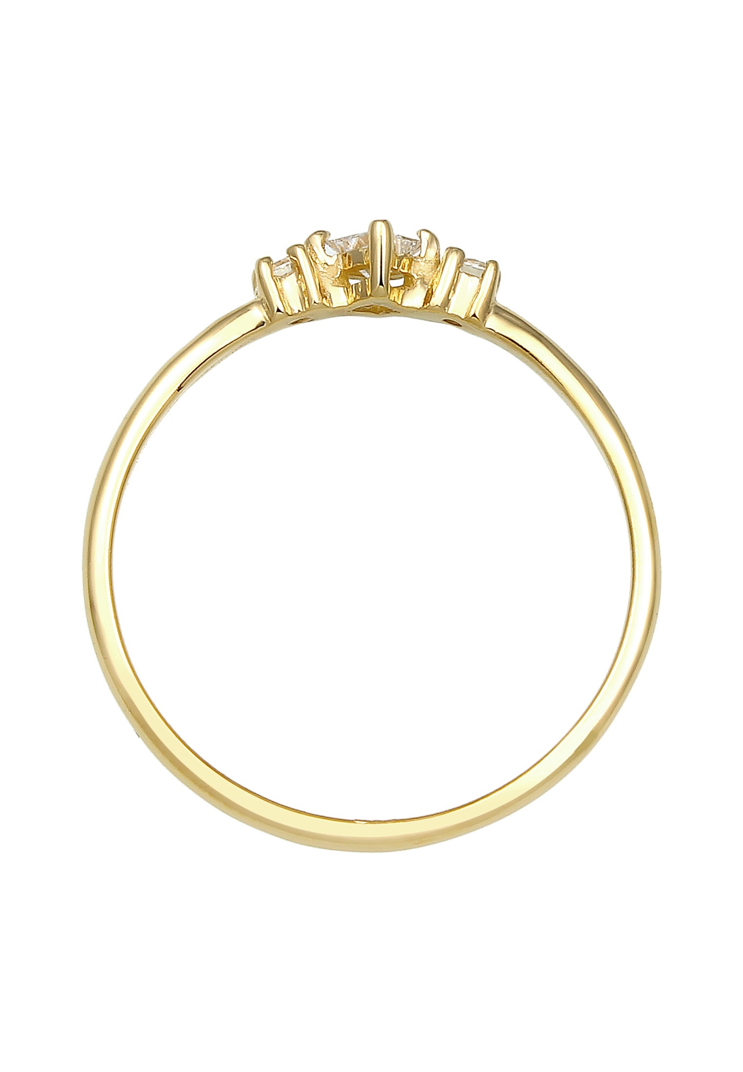 Elli DIAMONDS Verlobungsring »Ring Prinzessschliff Diamant (0.13 ct) 585 Gelbgold«
