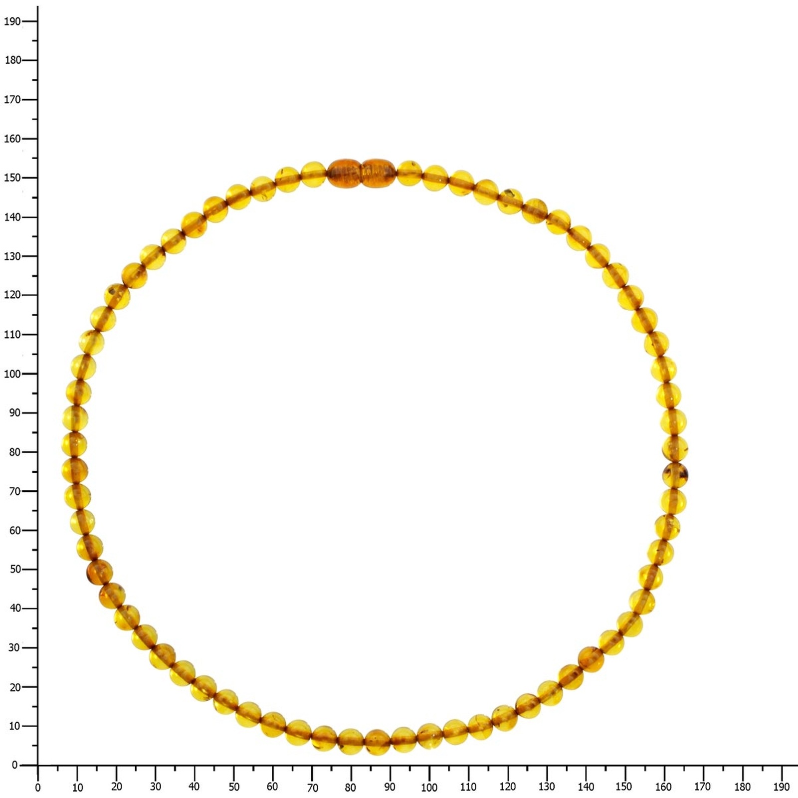 OSTSEE-SCHMUCK Kette ohne Anhänger »- Kugel 6 mm - Bernstein -,«
