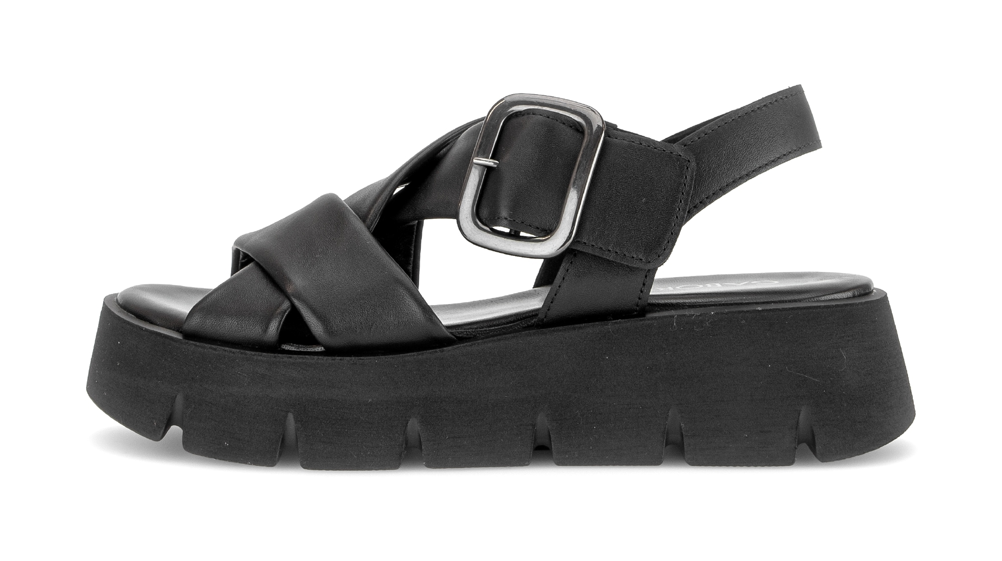 Gabor Keilsandalette  , Plateau, Sommerschuh, Riemchensandale mit Kreuzbandage