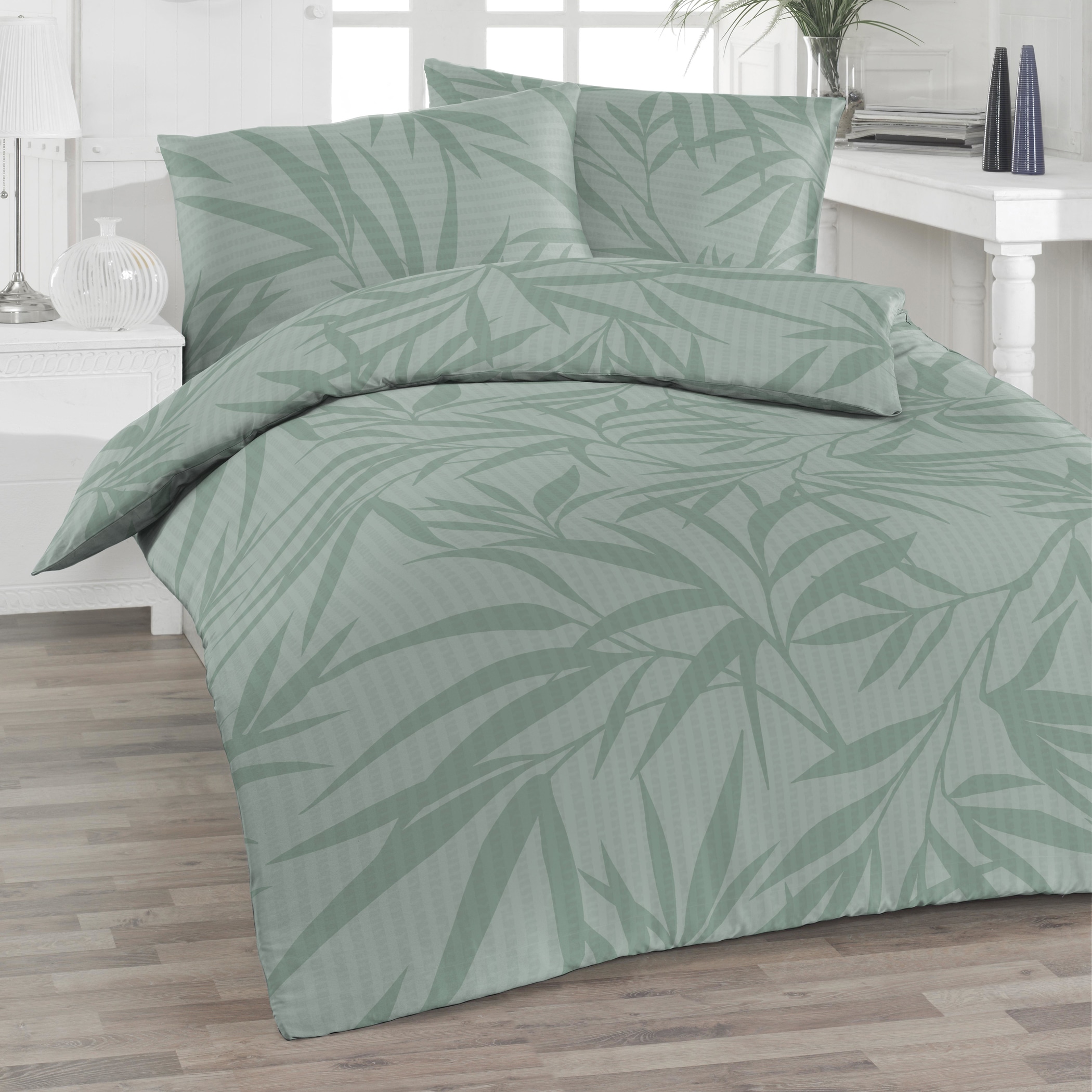 Florella Bettwäsche »Palomo, Soft-Touch Seersucker, 50 % Viskose (Bambus), 50 % Baumwolle«