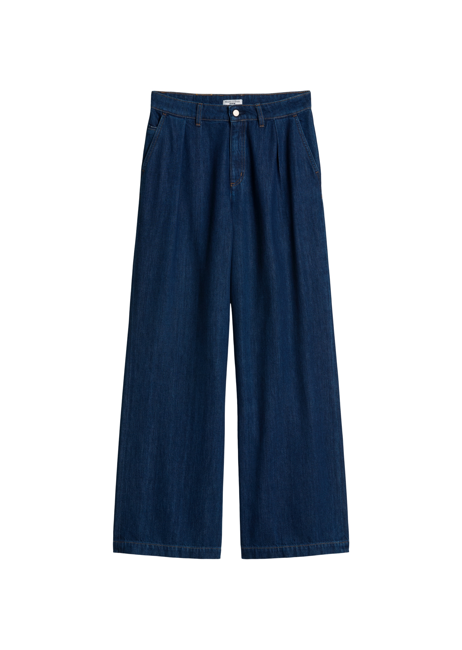Marc O'Polo DENIM Weite Jeans Bundfalten-Jeans wide made with Orange Fiber