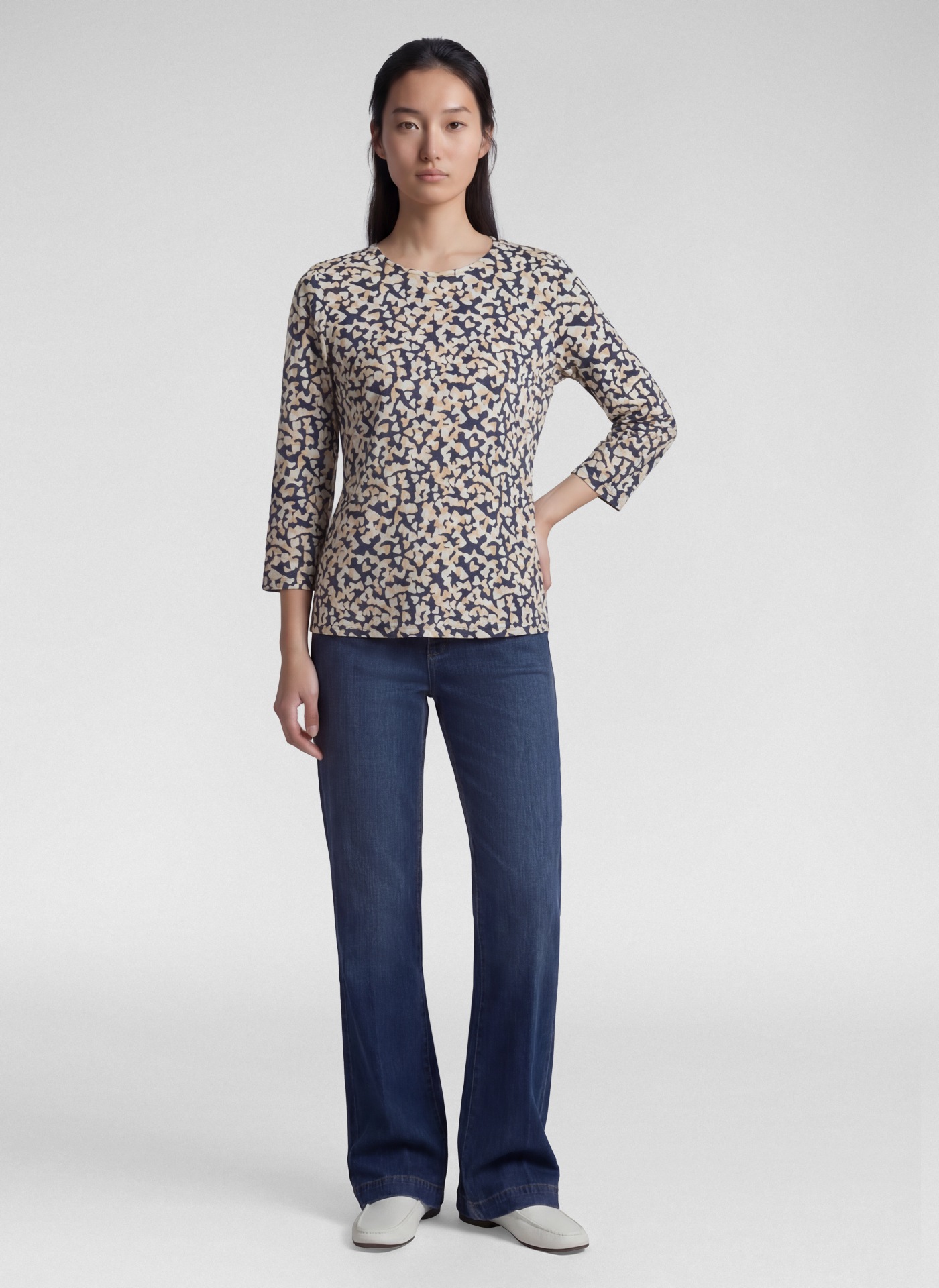 Rabe 3/4-Arm-Shirt mit Minimalprint