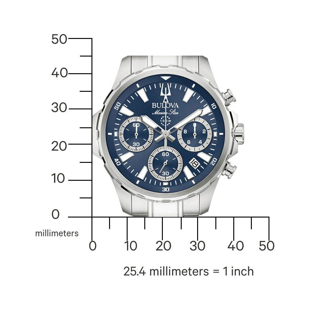 Bulova Chronograph »Marine Star Series B« Quarzuhr, Armbanduhr, Herrenuhr, Edelstahlarmband, analog