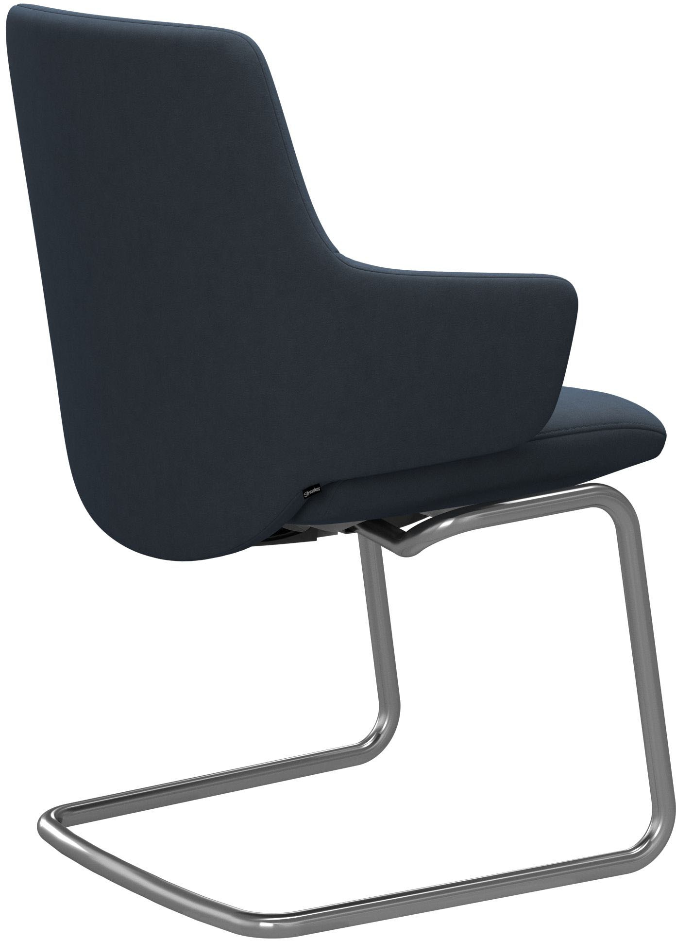Stressless® Polsterstuhl »Laurel«, Microfaser DINAMICA, Low Back mit Armlehne, Größe L, mit Beinen aus Stahl in Schwarz matt