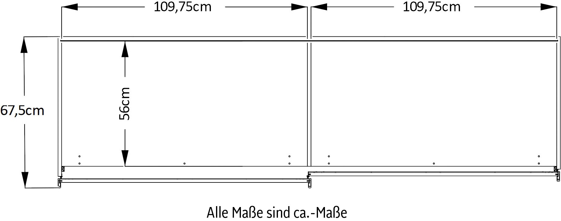 STAUD Schwebetürenschrank »Includo, Made in Germany« Mit vier verschiedenen Ausstattungsvarianten