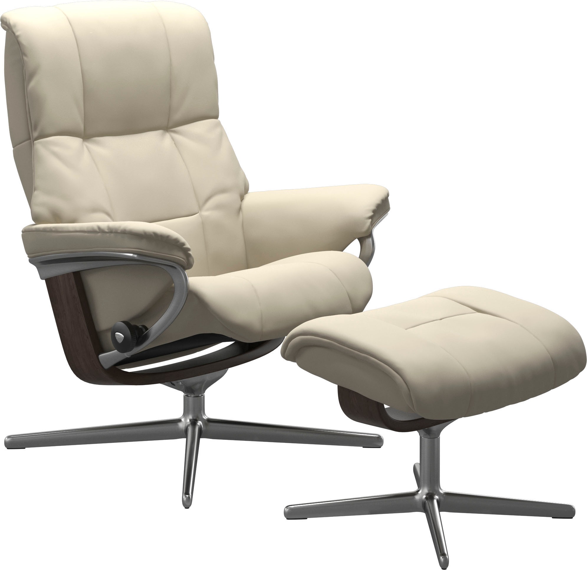 Stressless® Relaxsessel »Mayfair«, (Set, Relaxsessel mit Hocker), mit Hocker, mit Cross Base, Größe S, M & L, Holzakzent Wenge