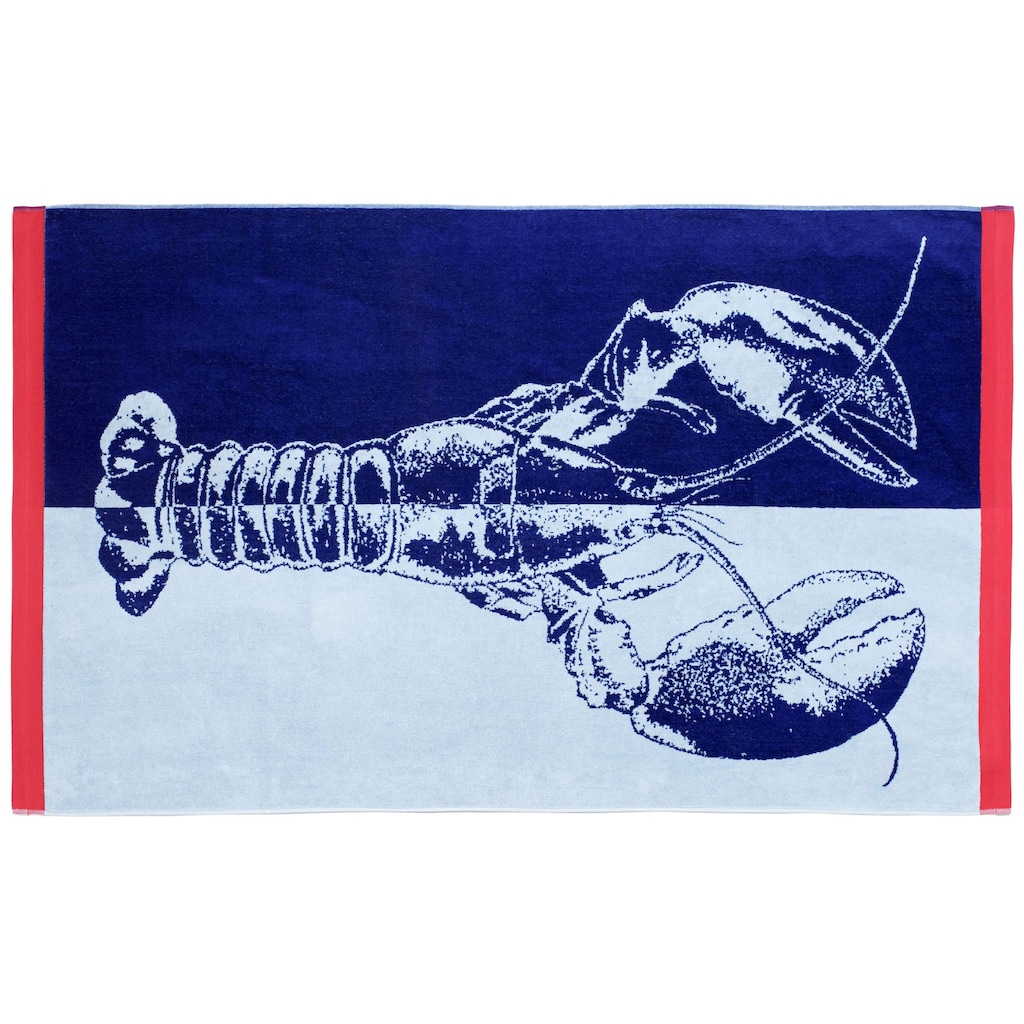Gözze Strandtuch »Lobster«, (1 St.), Badetuch, mit Hummer-Motiv, reine Baumwolle