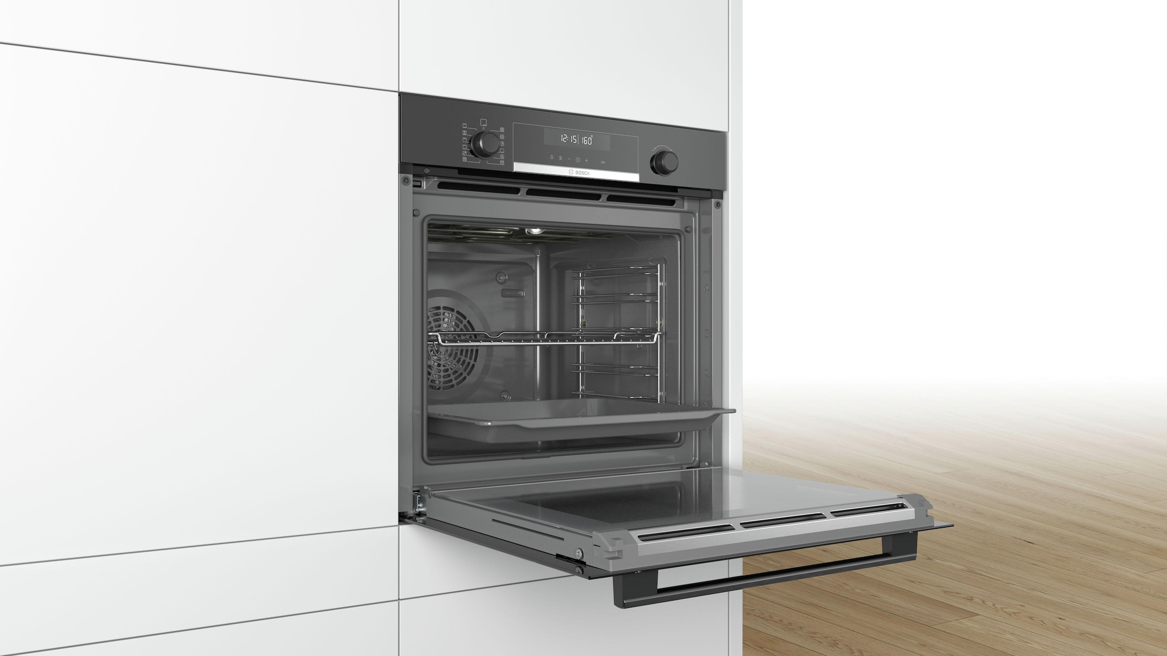 BOSCH Pyrolyse Backofen Serie 6 »HBA578BB0«, mit Teleskopauszug nachrüstbar, Pyrolyse-Selbstreinigung