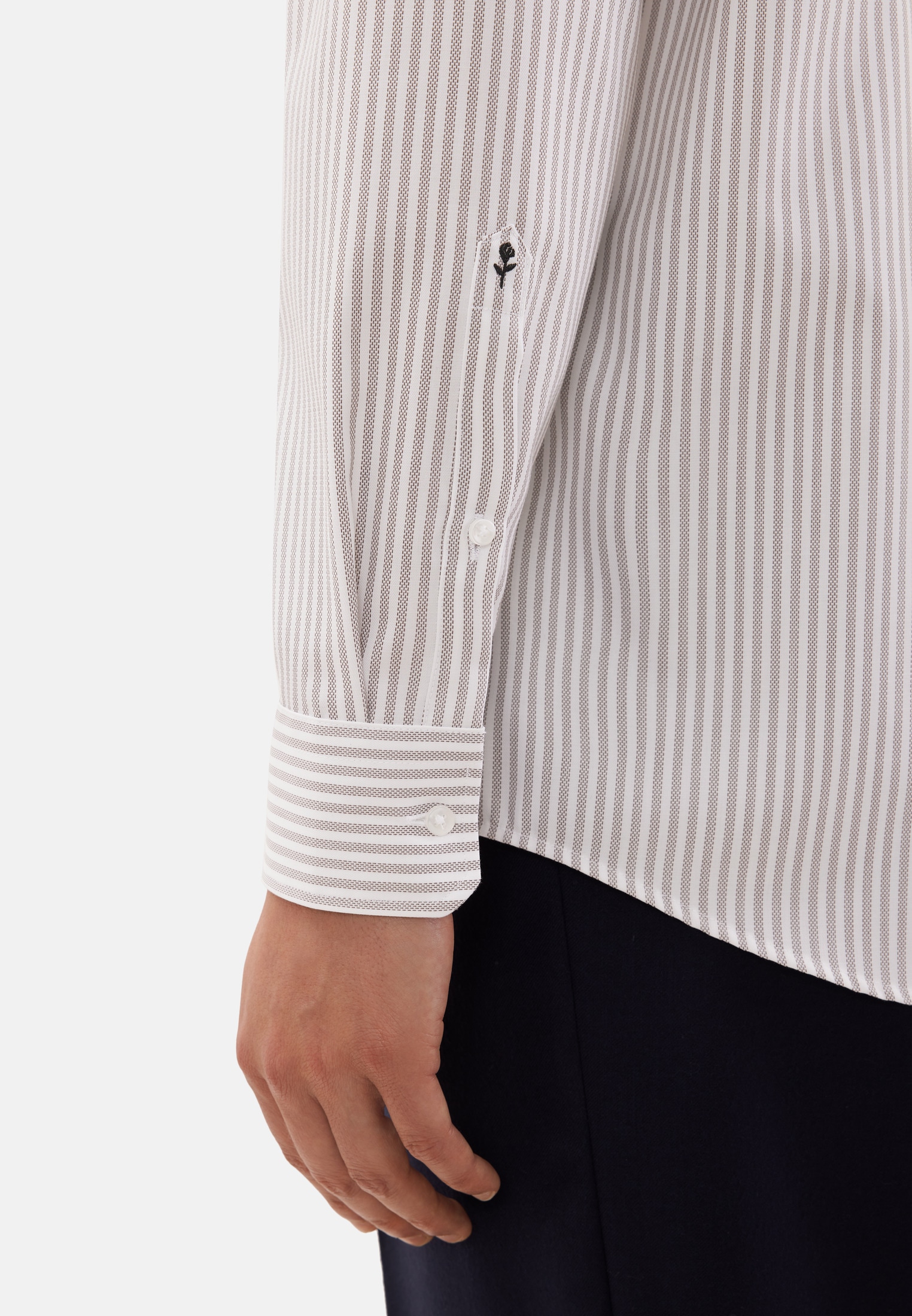 seidensticker Businesshemd »Schwarze Rose« Regular 1/1 Kentkragen Gestreift