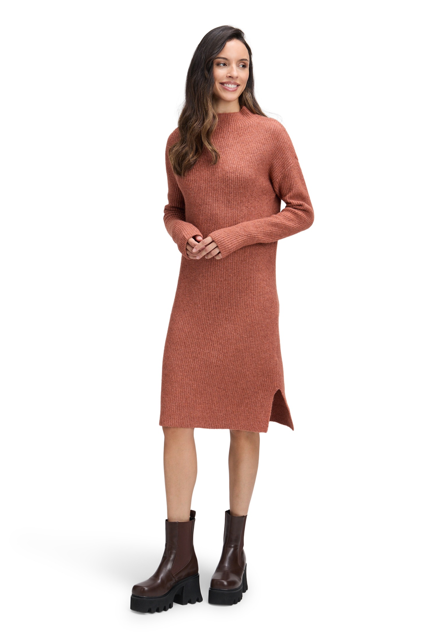 Cartoon Strickkleid »Strickkleid mit Stehkragen«