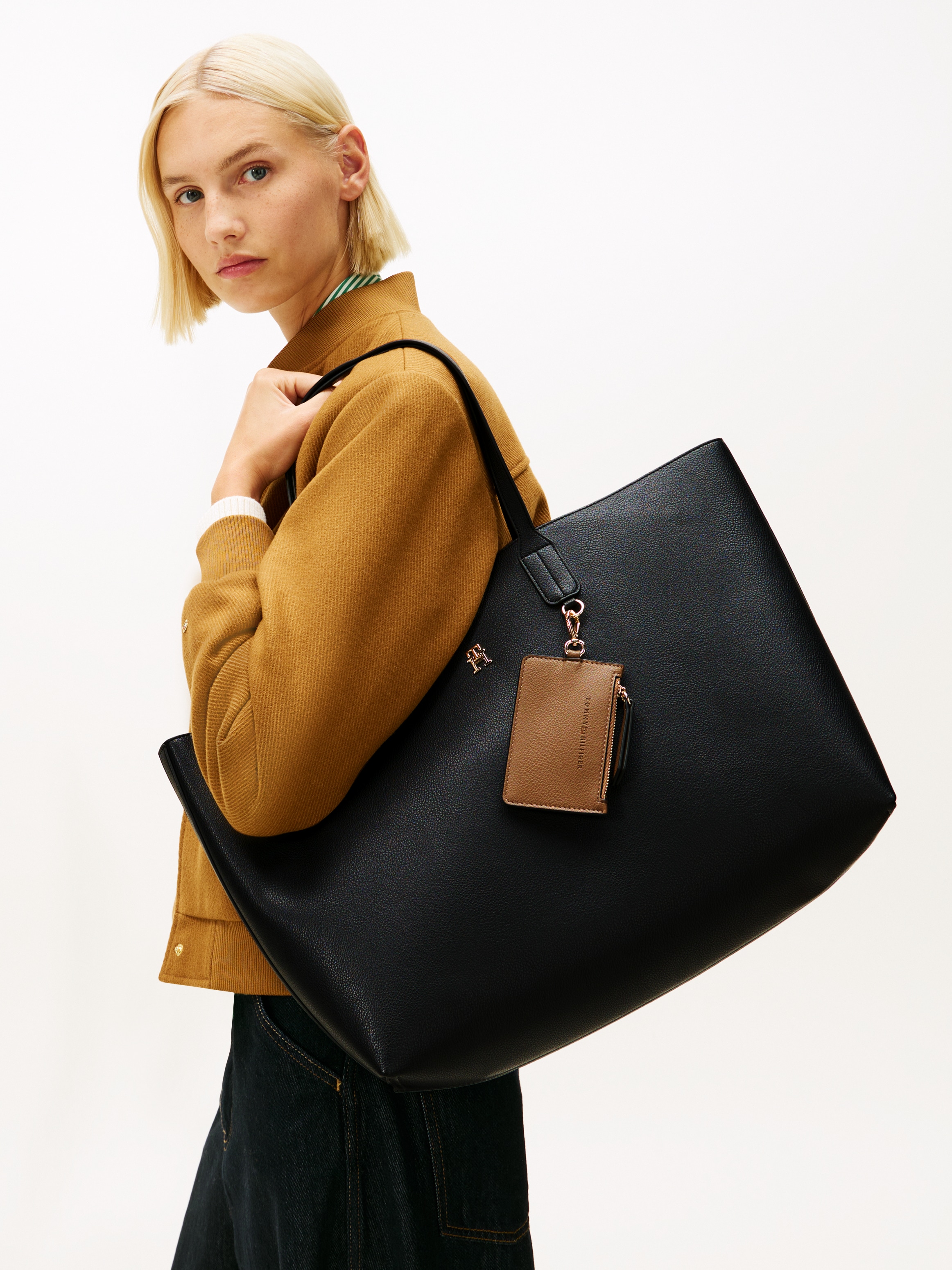 Tommy Hilfiger Tragetasche »TH ICON TOTE« , Damen Schultertasche mit herausnehmbarer RV-Innentasche