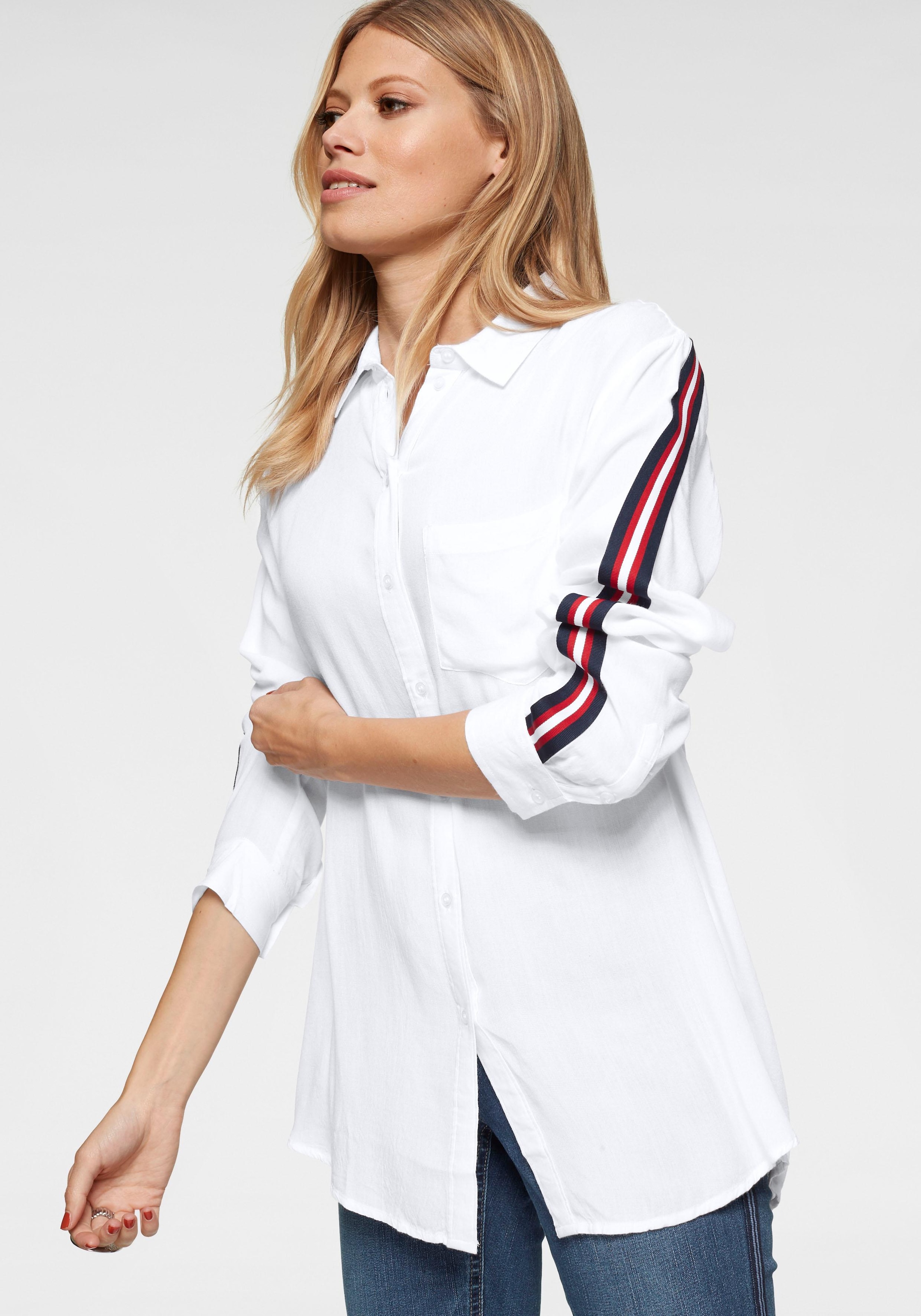 Aniston CASUAL Hemdbluse, mit Galonstreifen im bestellen Online OTTO Shop