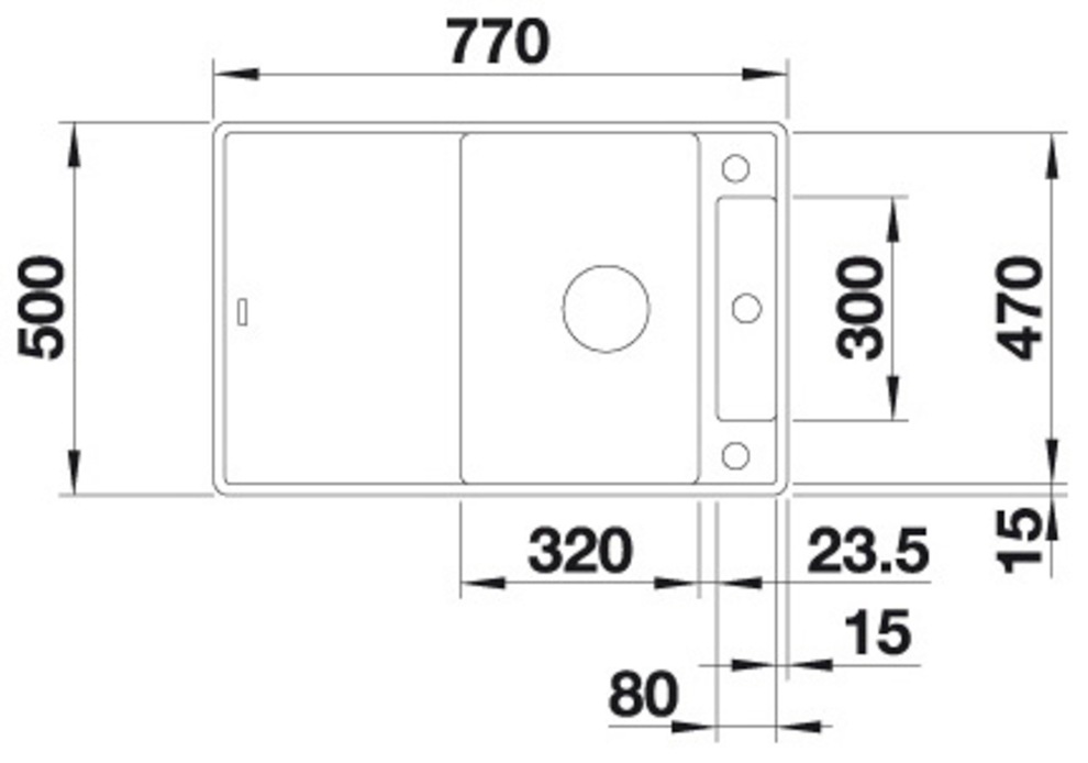 Blanco Granitspüle »AXIA III 45 S-F« 1 Stk. tlg. inklusive gratis Esche-Compound-Brückenschneidebrett