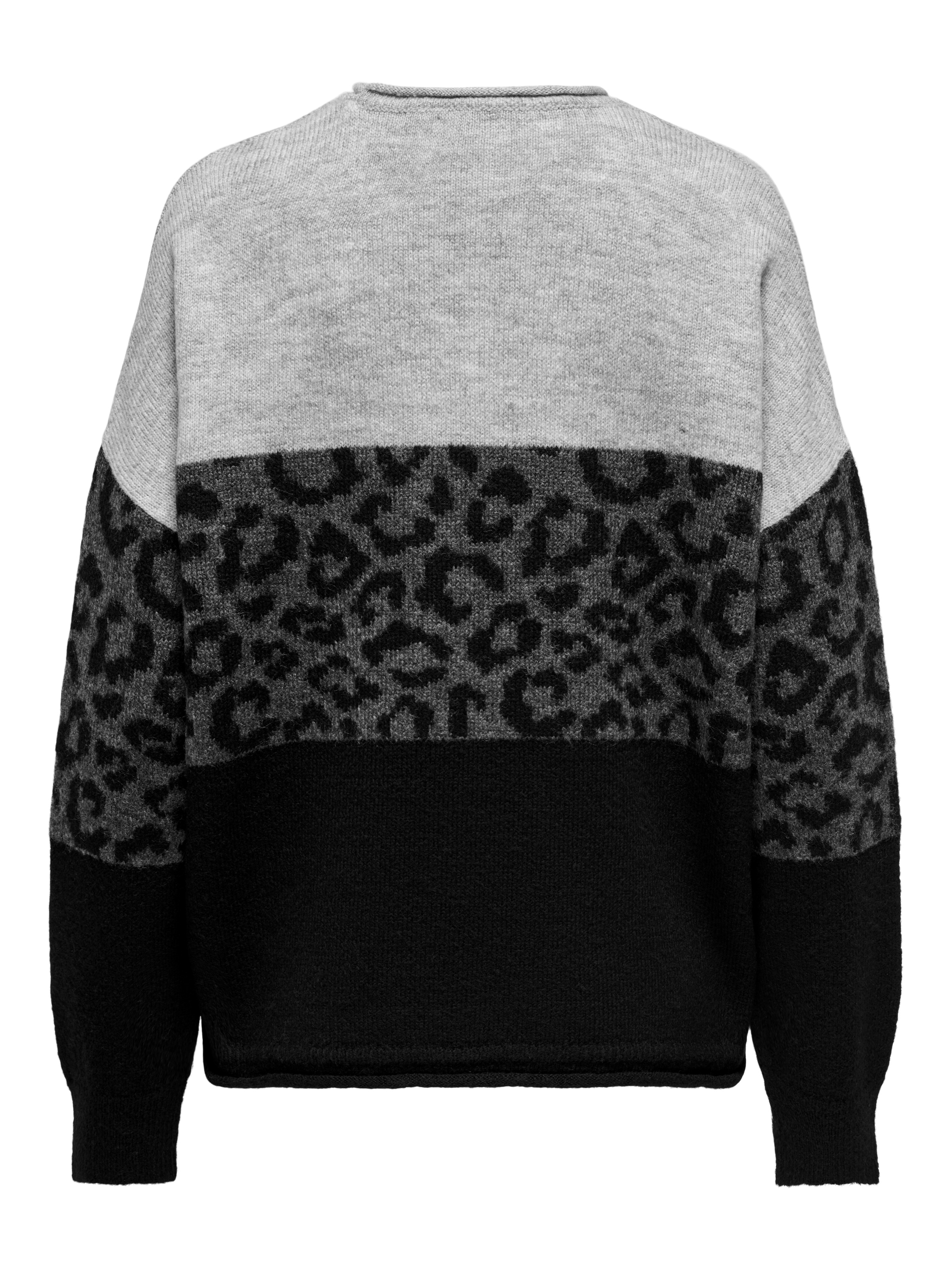 ONLY Rundhalspullover »ONLJADE ANIMAL LS O-NECK NOOS KNT«