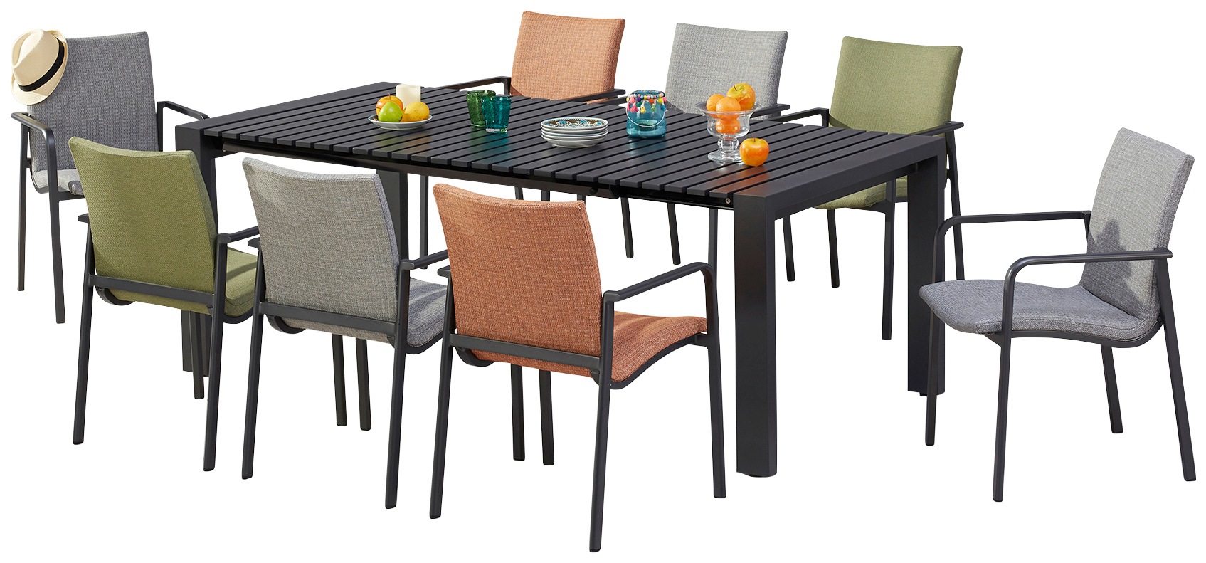 Best Garten-Essgruppe »Positano«, (9 tlg.), 9-tlg. Dining Gruppe Positano/Langr