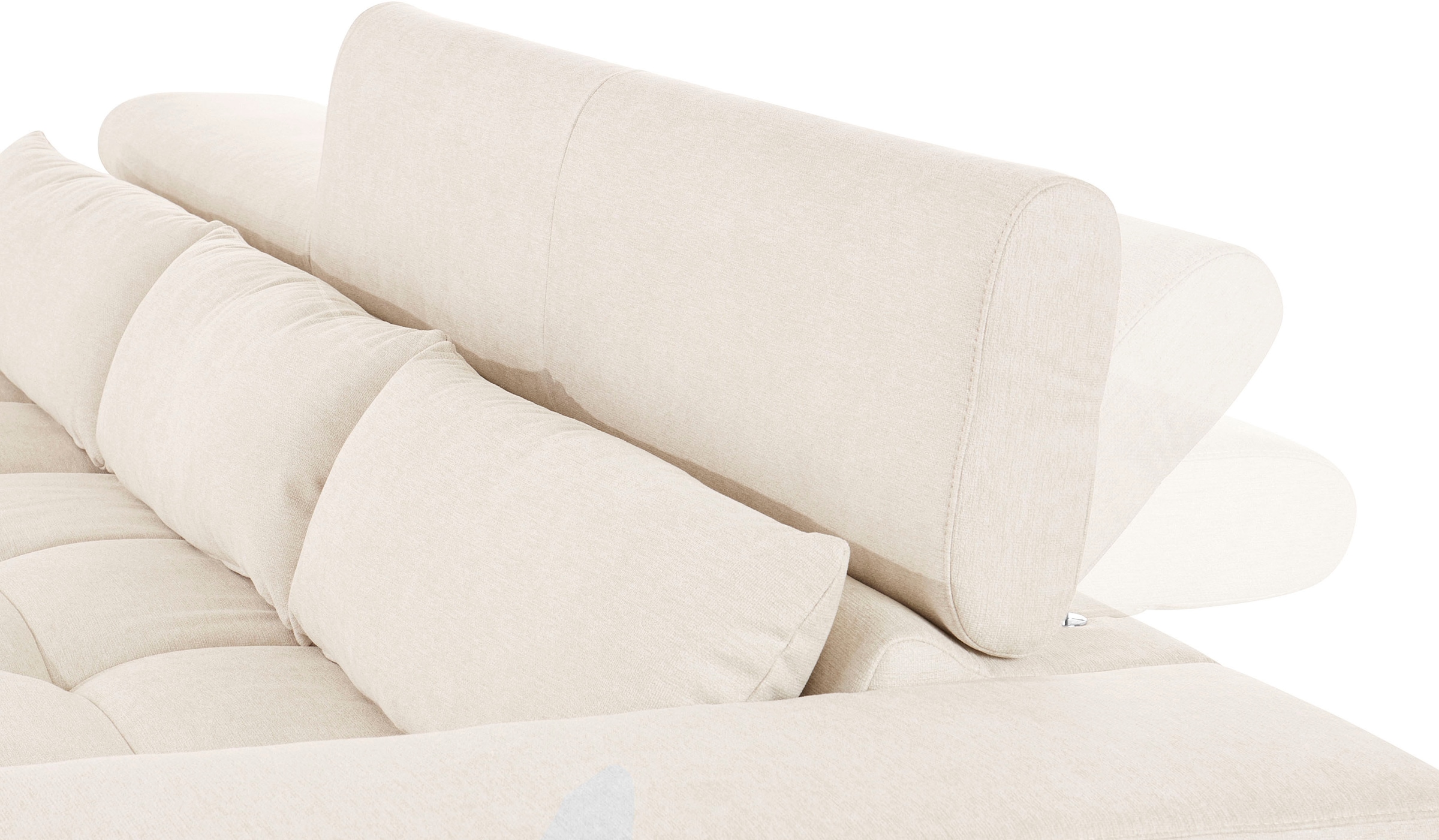 COTTA Ecksofa »Orion L-Form«, mit Kopfteilverstellung & 3 Nierenkissen