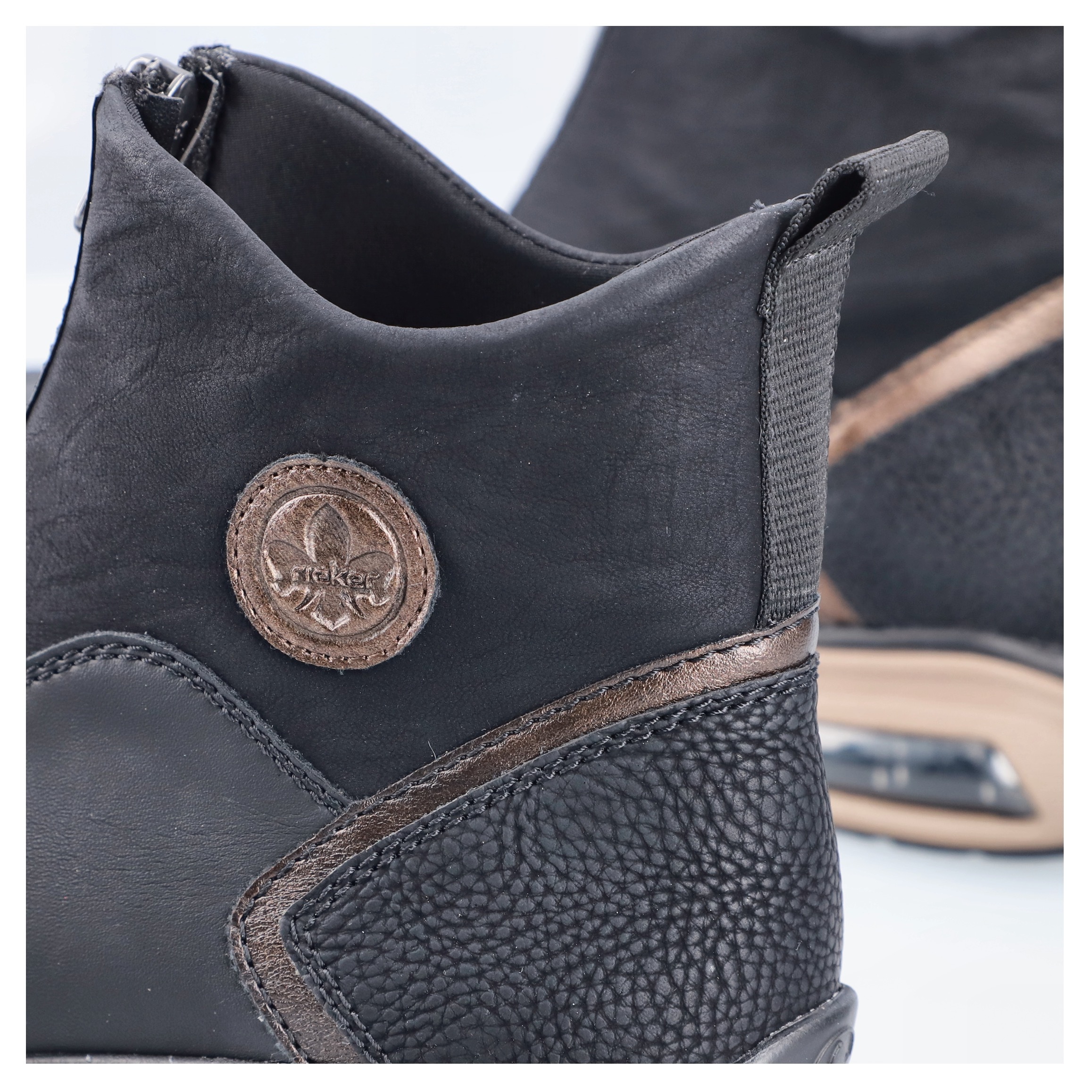 Rieker Schlupfboots, Stiefelette, High Top Sneaker, Keilabsatz, mit Anziehlasche