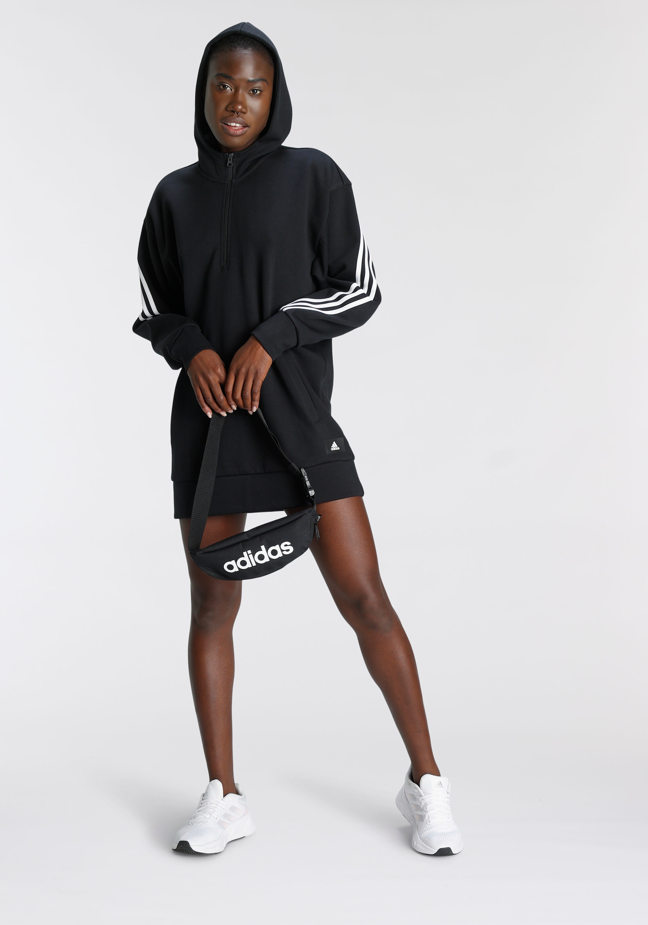 adidas Sportswear Kapuzensweatshirt »FUTURE ICONS 3-STREIFEN LONG HOODIE«