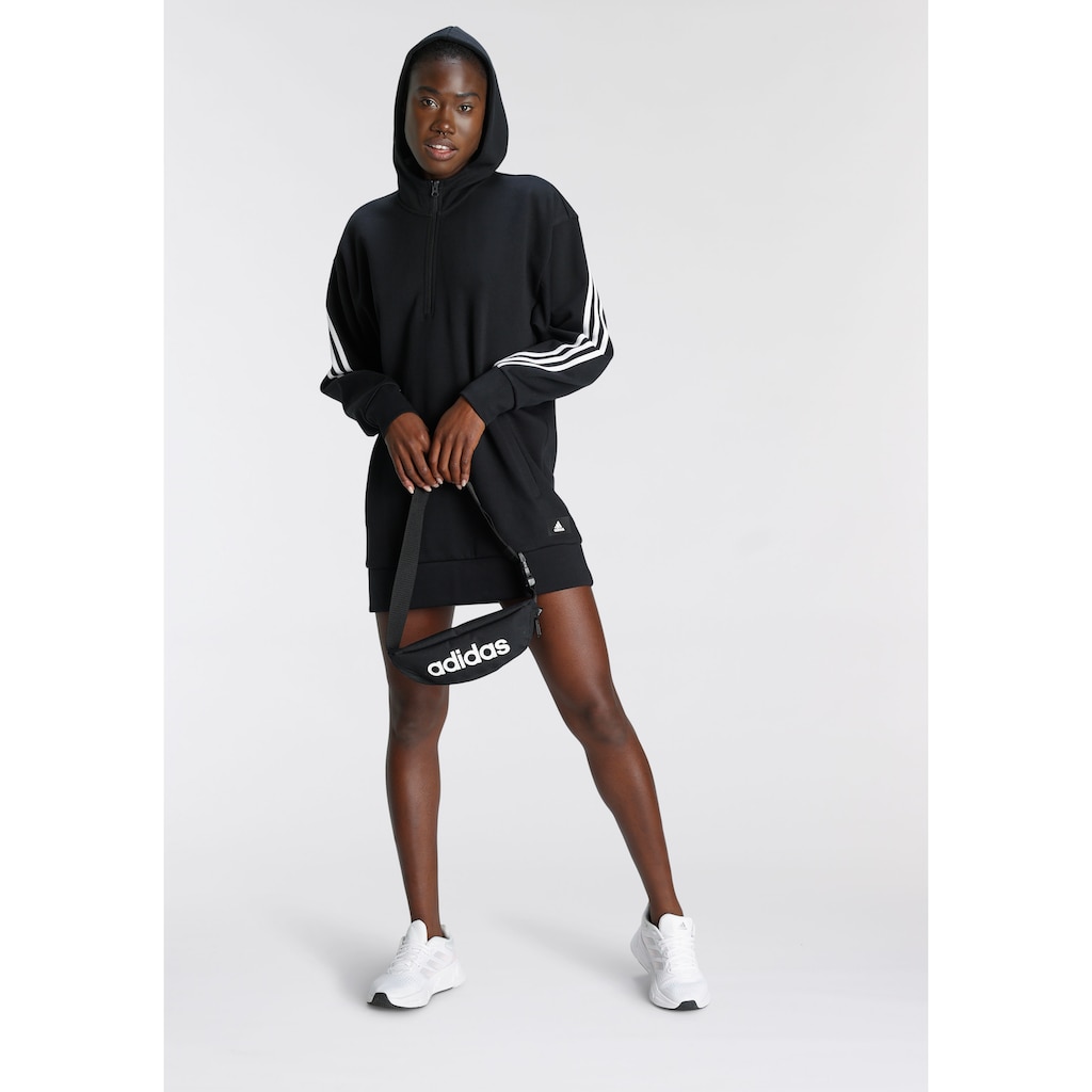adidas Sportswear Kapuzensweatjacke »FUTURE ICONS 3-STREIFEN LONG HOODIE«, (1 tlg.)